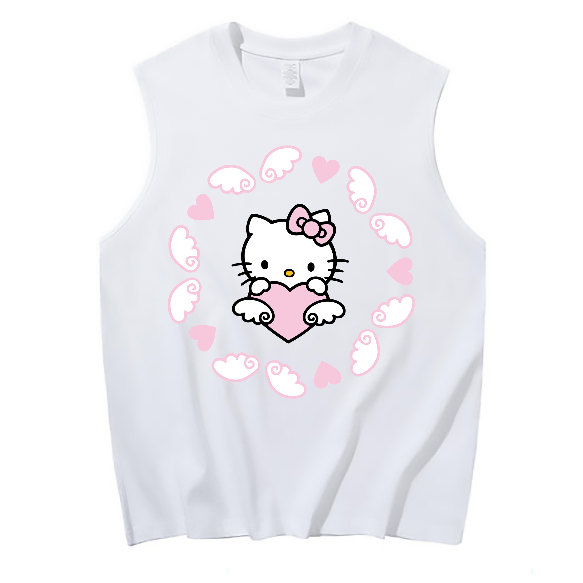 （画像用） Hello Kitty ハローキティ コットン100％タンクトップ（フロントプリント）