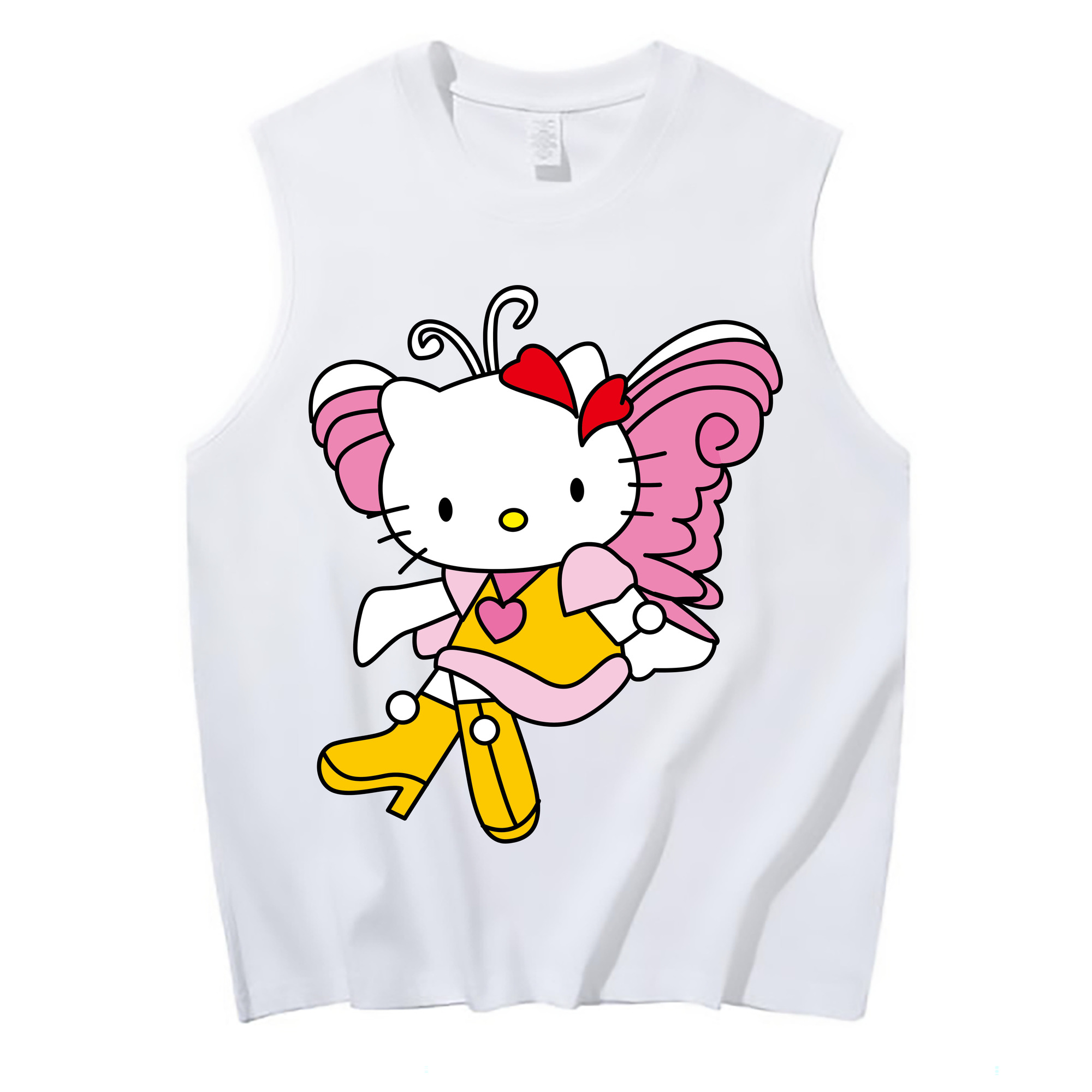 （画像用） Hello Kitty ハローキティ コットン100％タンクトップ（フロントプリント）