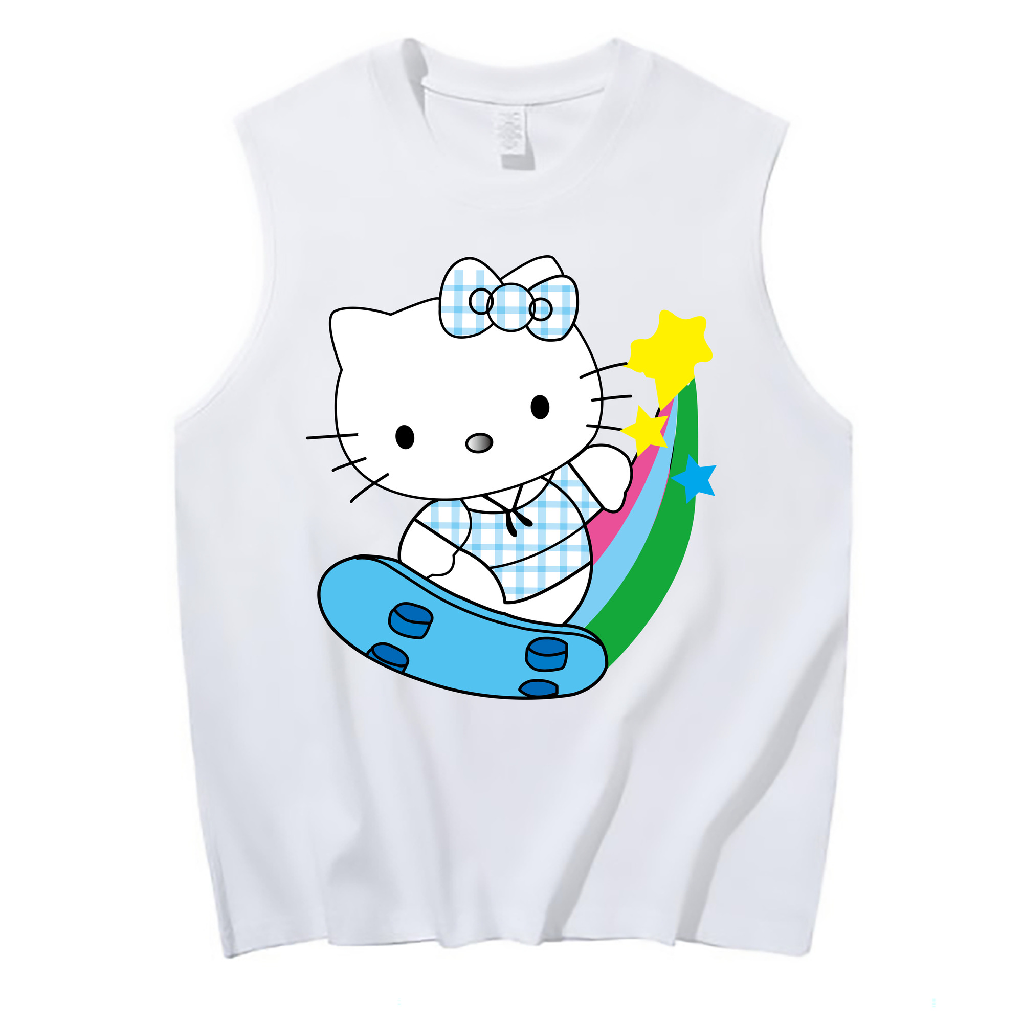 （画像用） Hello Kitty ハローキティ コットン100％タンクトップ（フロントプリント）