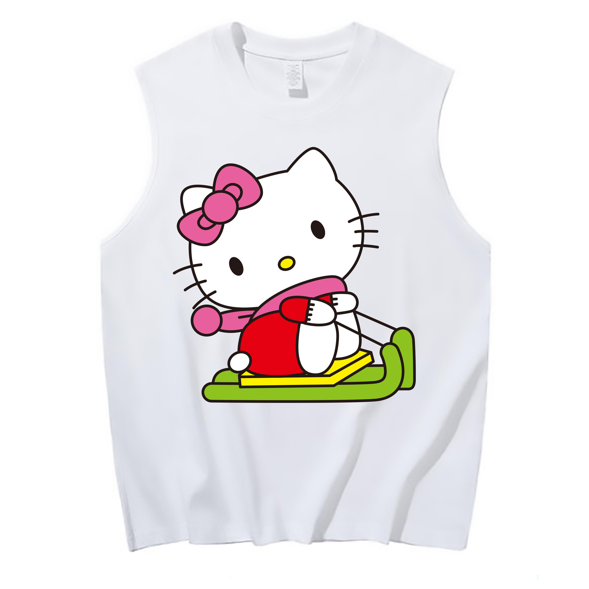 （画像用） Hello Kitty ハローキティ コットン100％タンクトップ（フロントプリント）