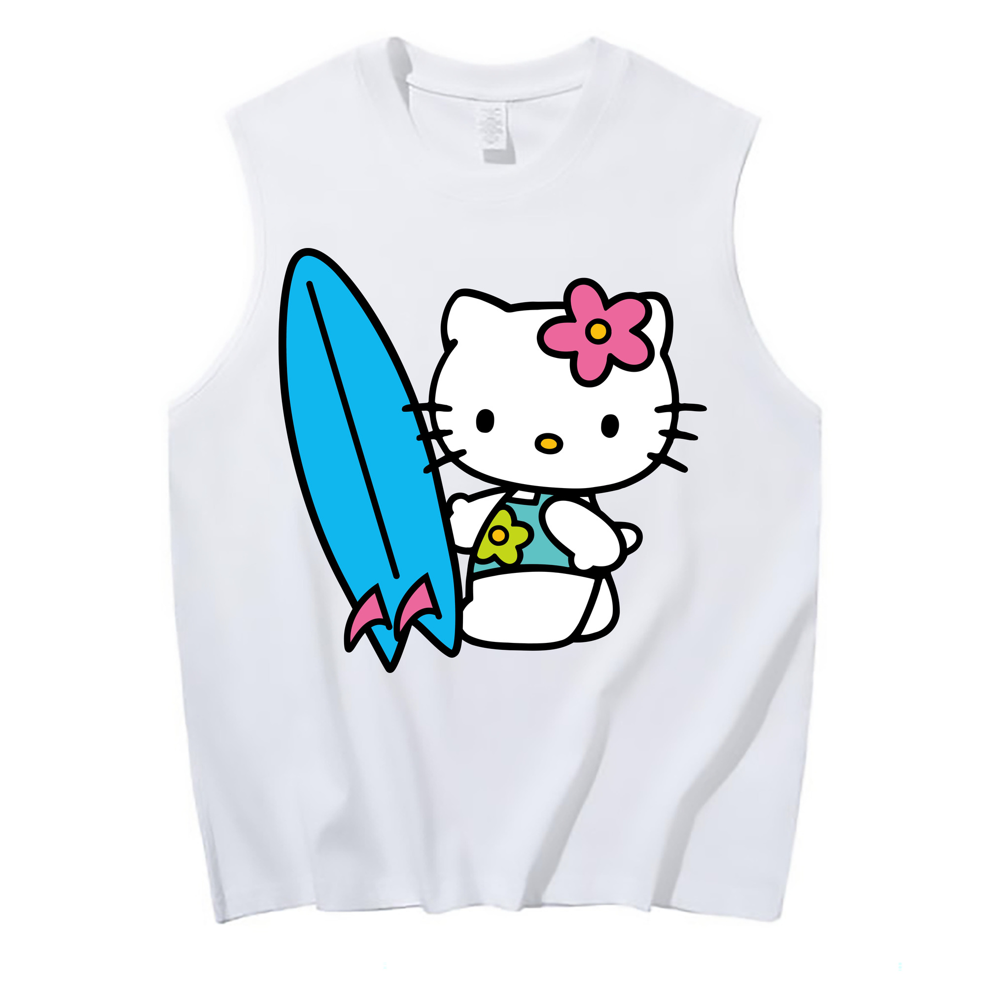 （画像用） Hello Kitty ハローキティ コットン100％タンクトップ（フロントプリント）