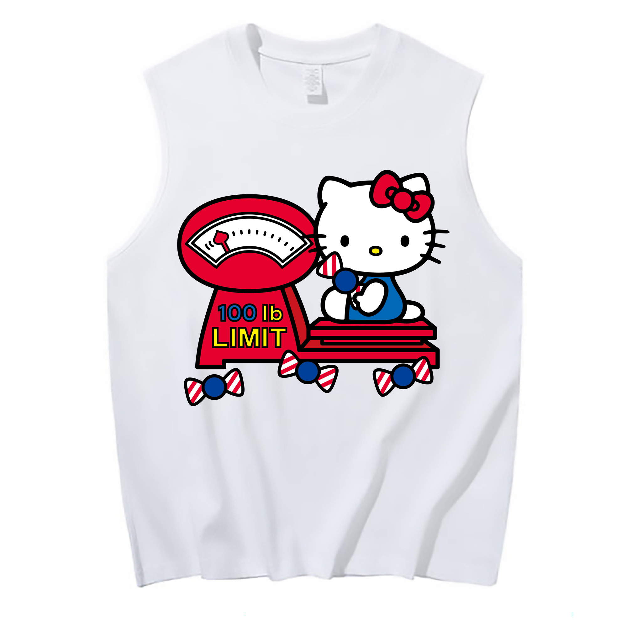 （画像用） Hello Kitty ハローキティ コットン100％タンクトップ（フロントプリント）