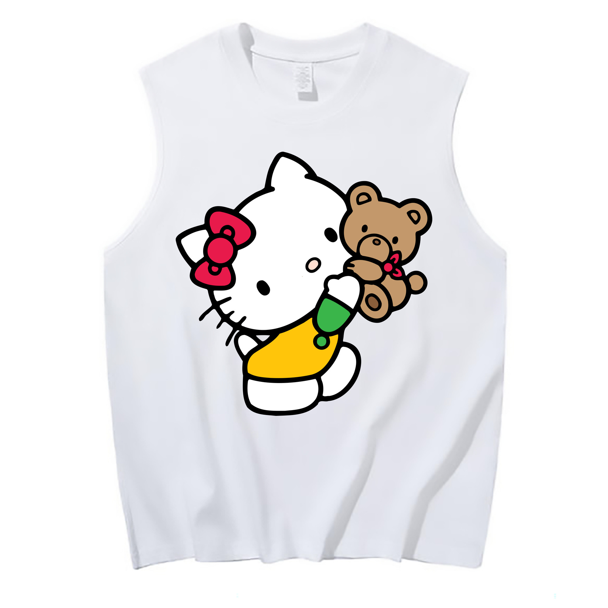 （画像用） Hello Kitty ハローキティ コットン100％タンクトップ（フロントプリント）