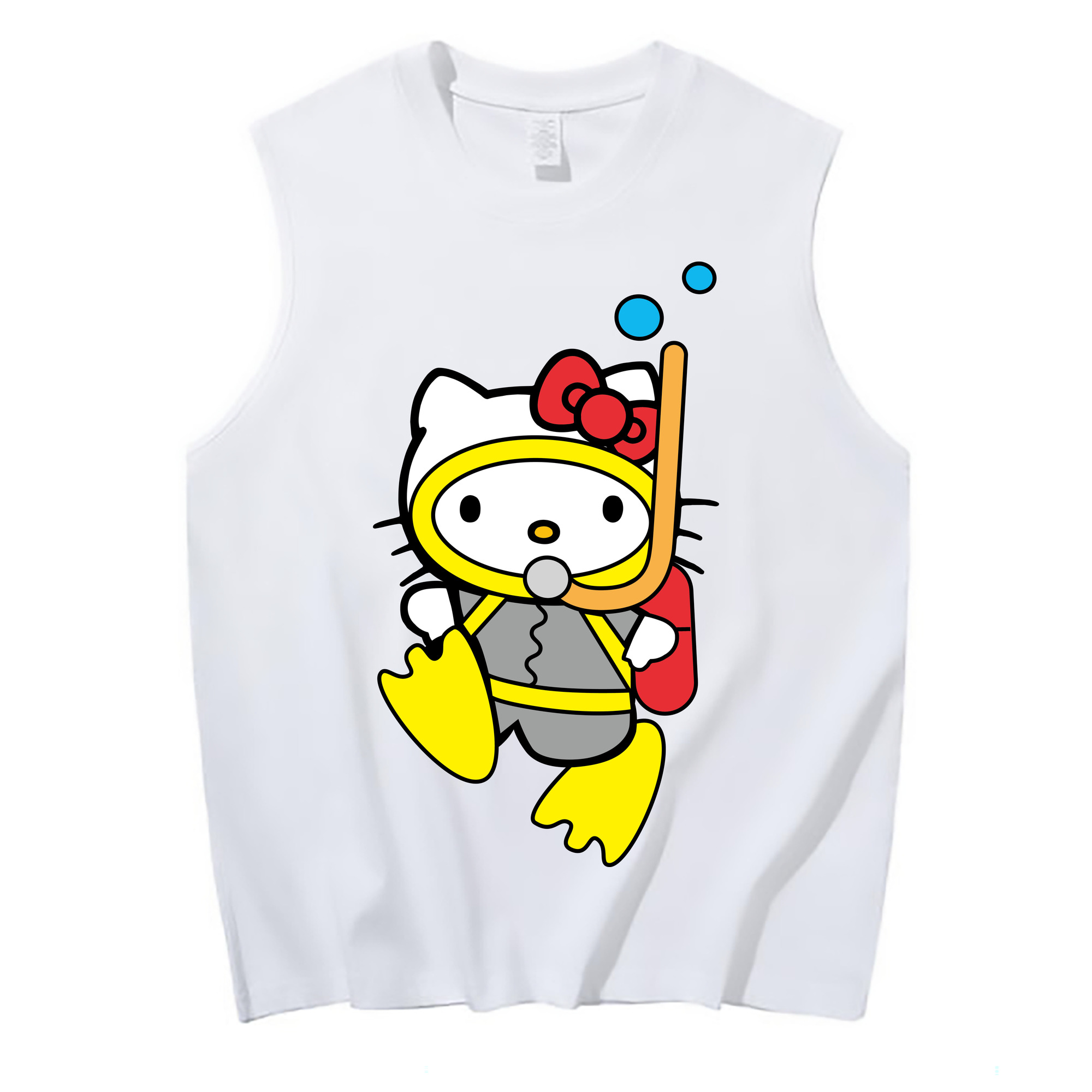 （画像用） Hello Kitty ハローキティ コットン100％タンクトップ（フロントプリント）