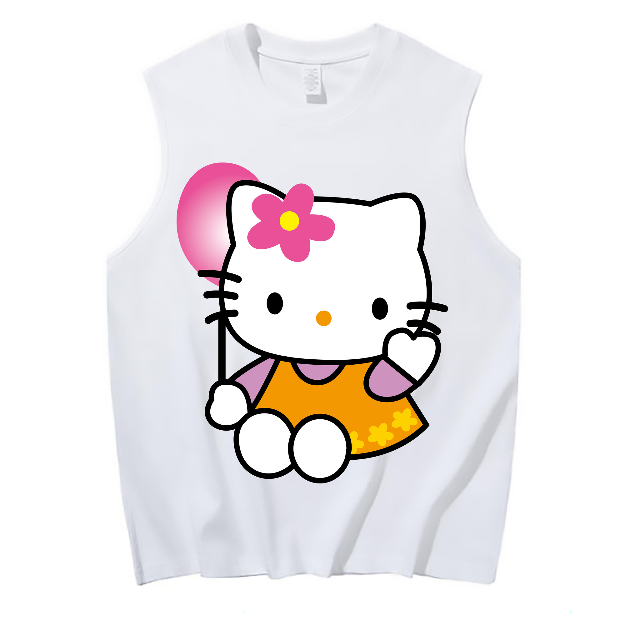 （画像用） Hello Kitty ハローキティ コットン100％タンクトップ（フロントプリント）