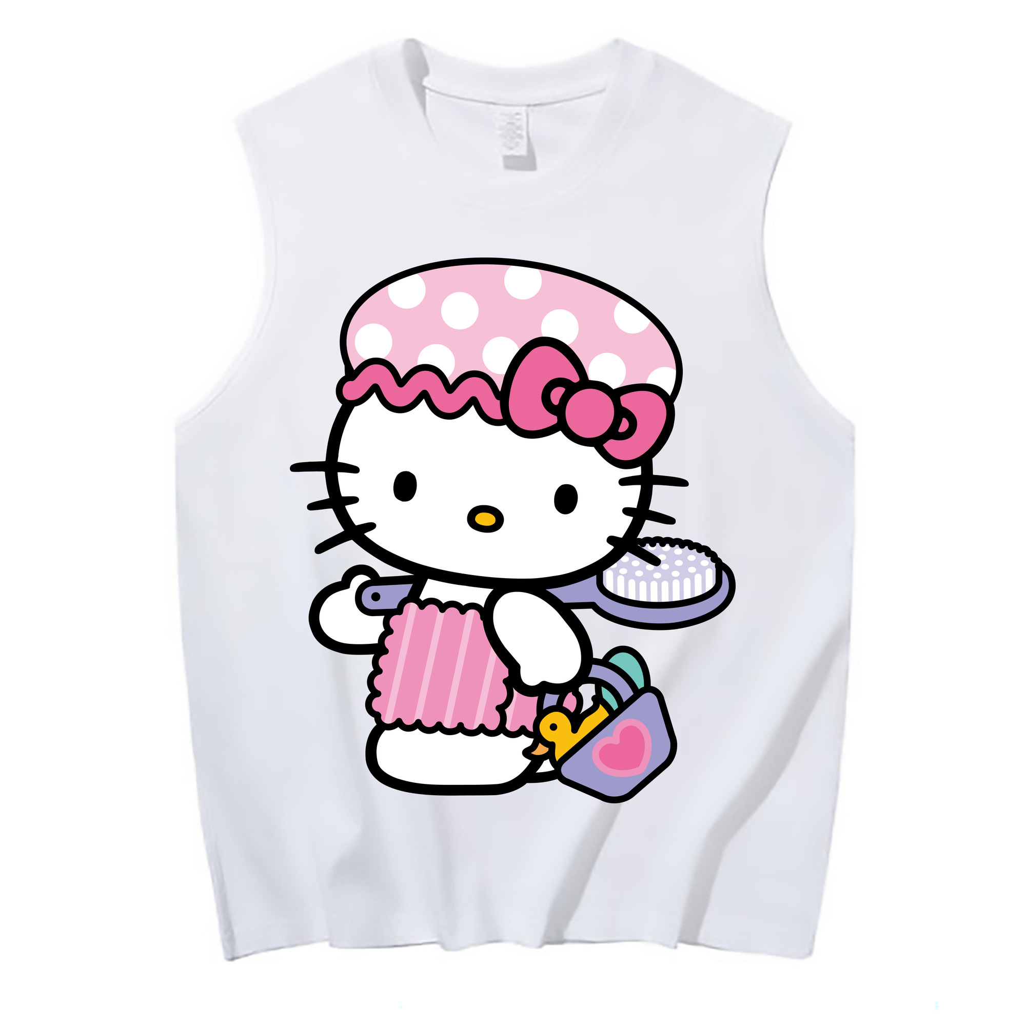 （画像用） Hello Kitty ハローキティ コットン100％タンクトップ（フロントプリント）