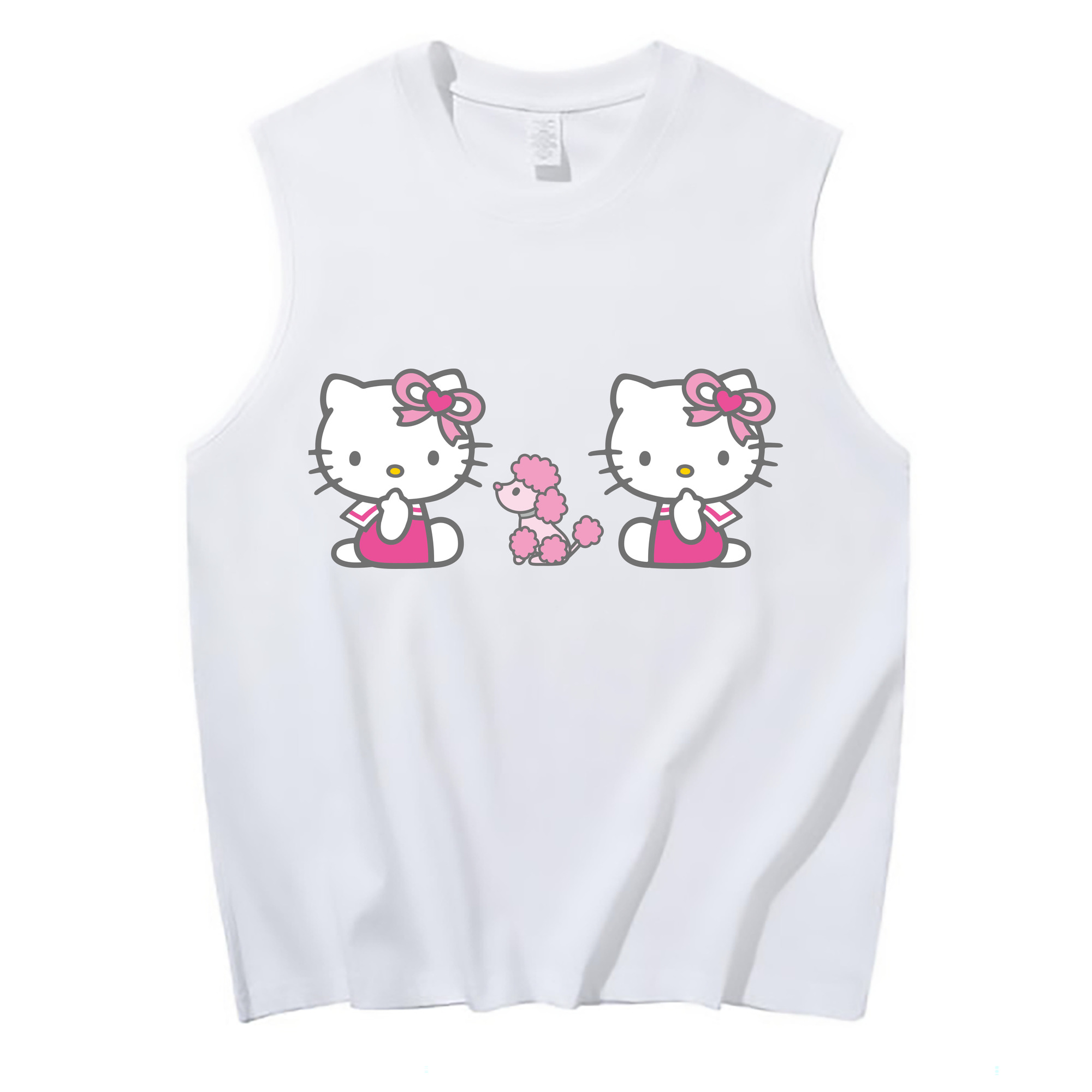 （画像用） Hello Kitty ハローキティ コットン100％タンクトップ（フロントプリント）