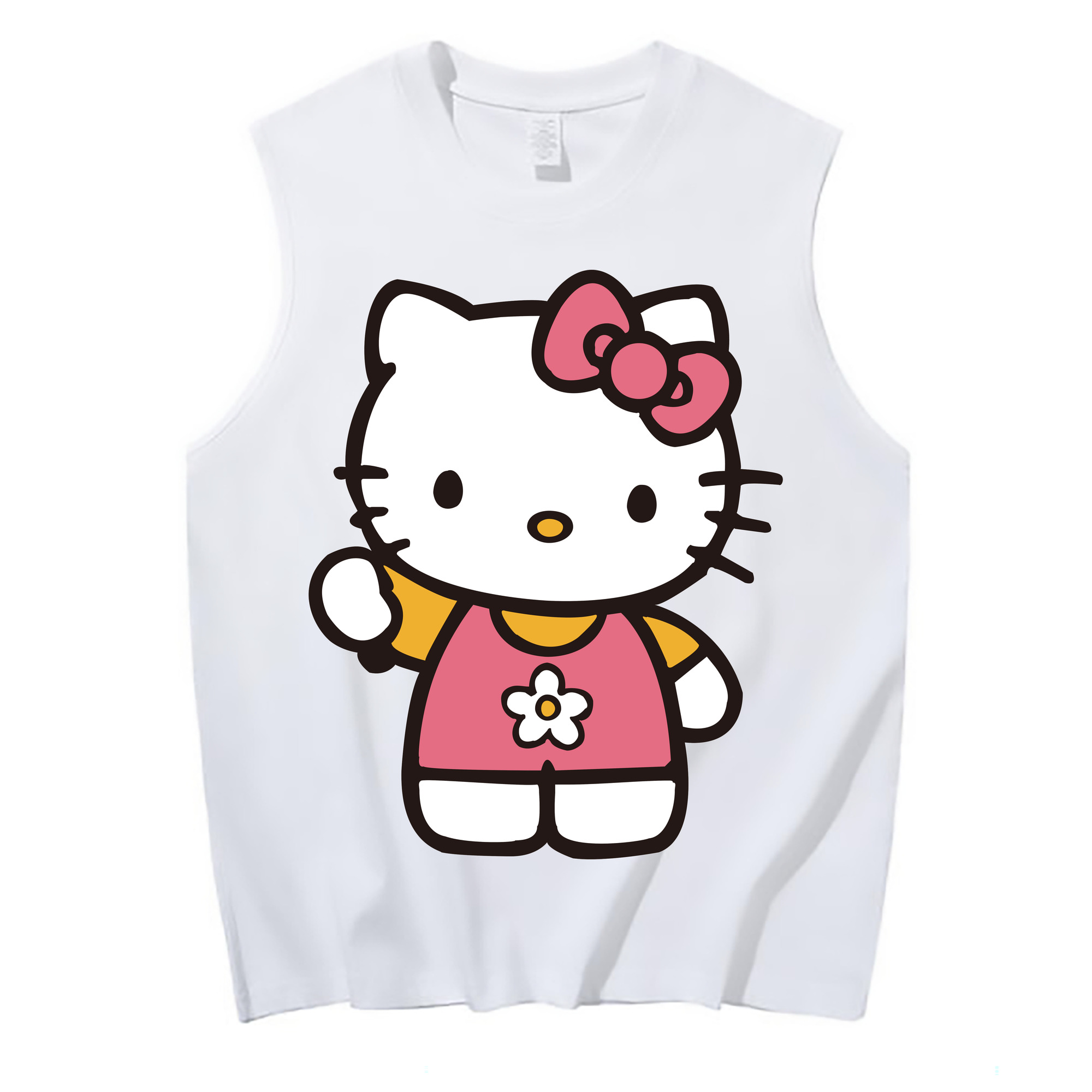 （画像用） Hello Kitty ハローキティ コットン100％タンクトップ（フロントプリント）