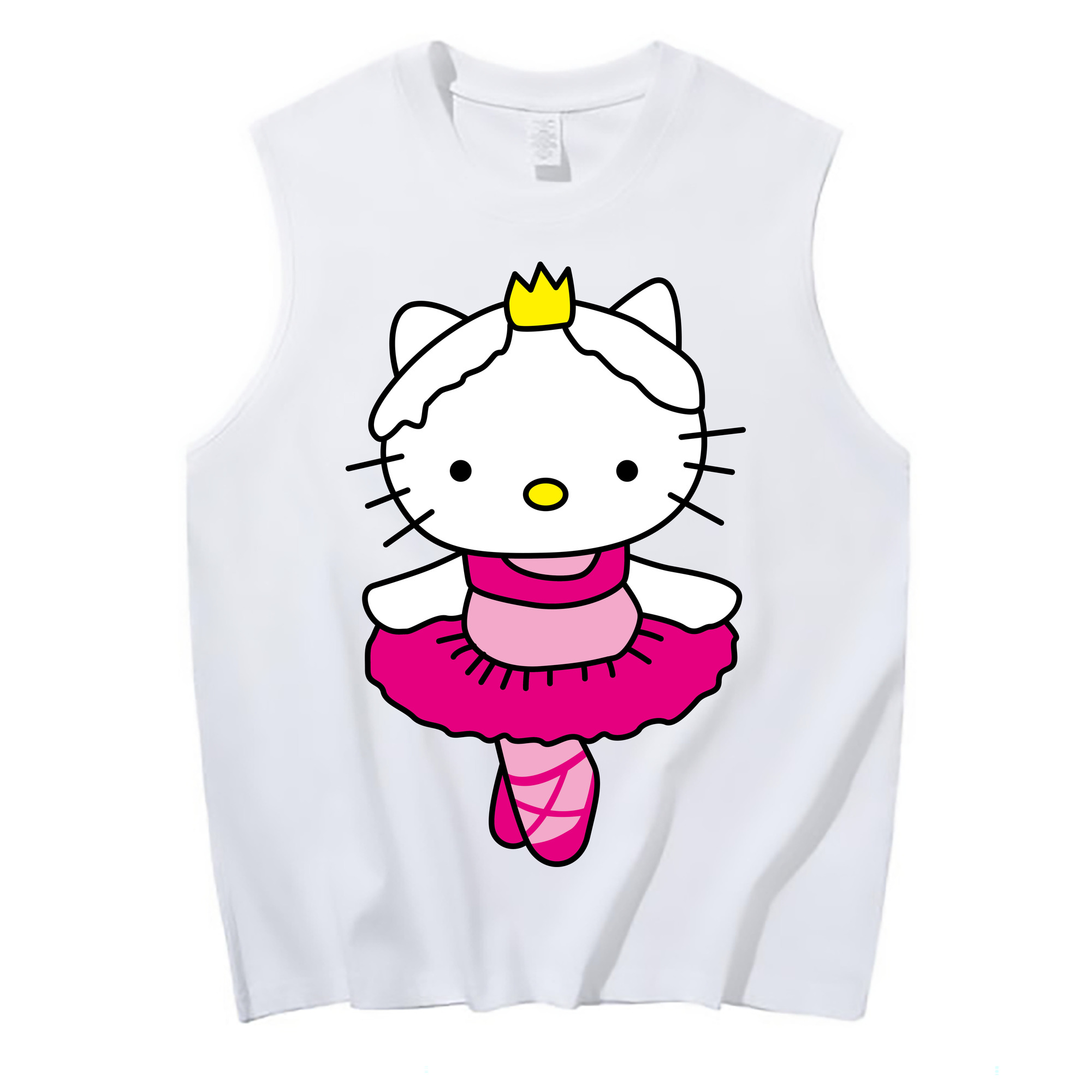 （画像用） Hello Kitty ハローキティ コットン100％タンクトップ（フロントプリント）