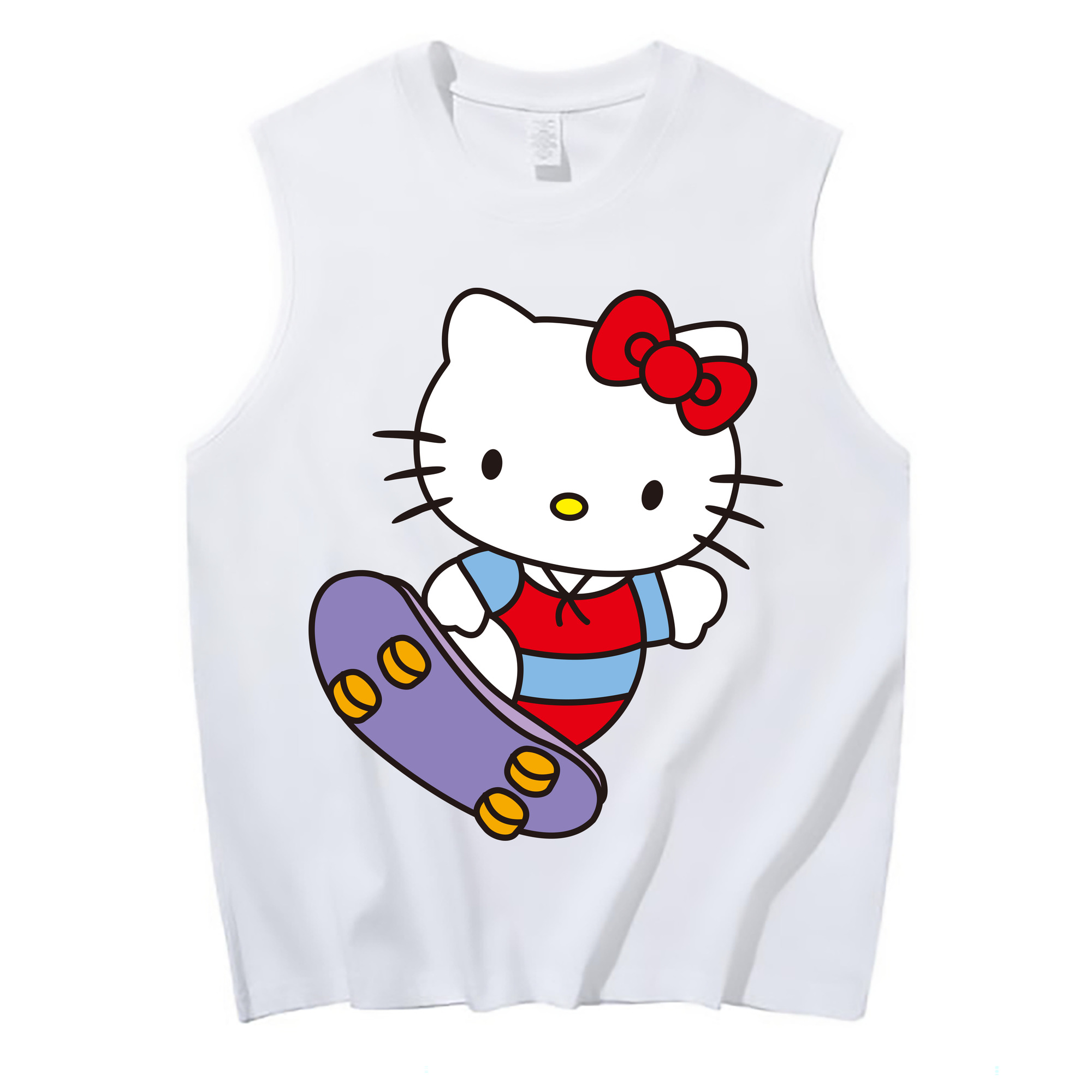 （画像用） Hello Kitty ハローキティ コットン100％タンクトップ（フロントプリント）