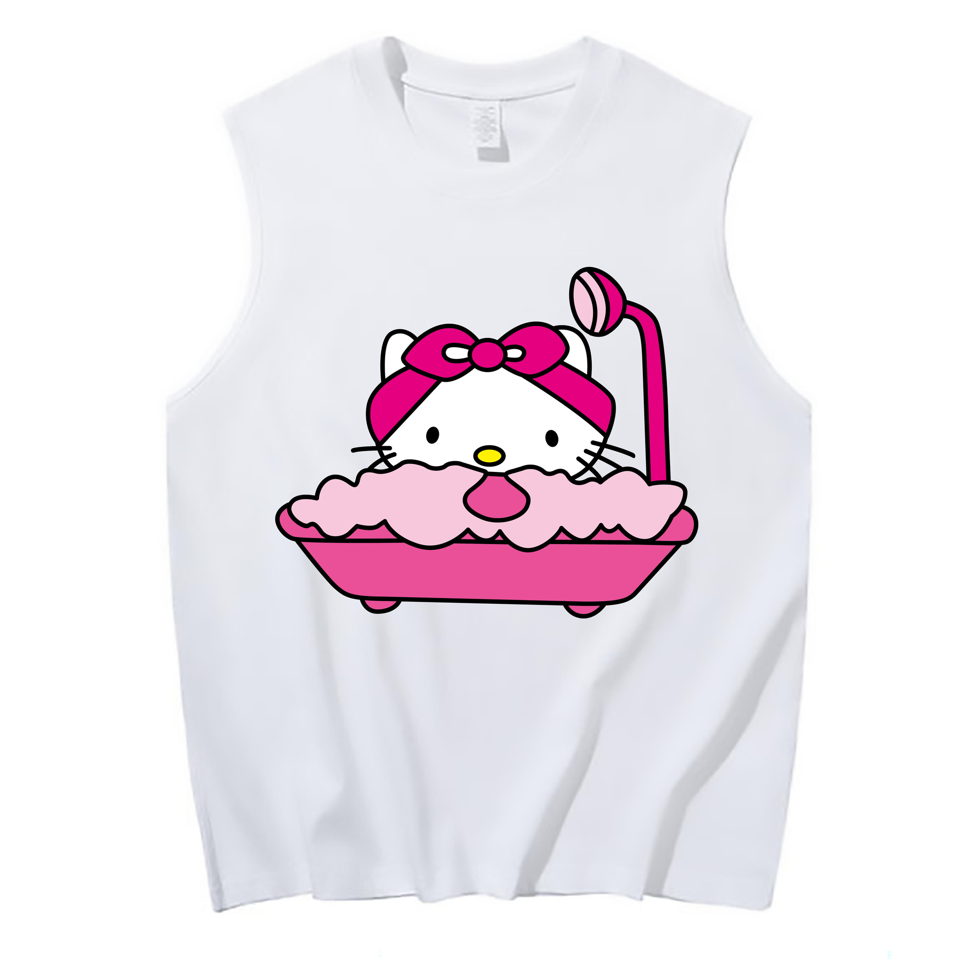 （画像用） Hello Kitty ハローキティ コットン100％タンクトップ（フロントプリント）