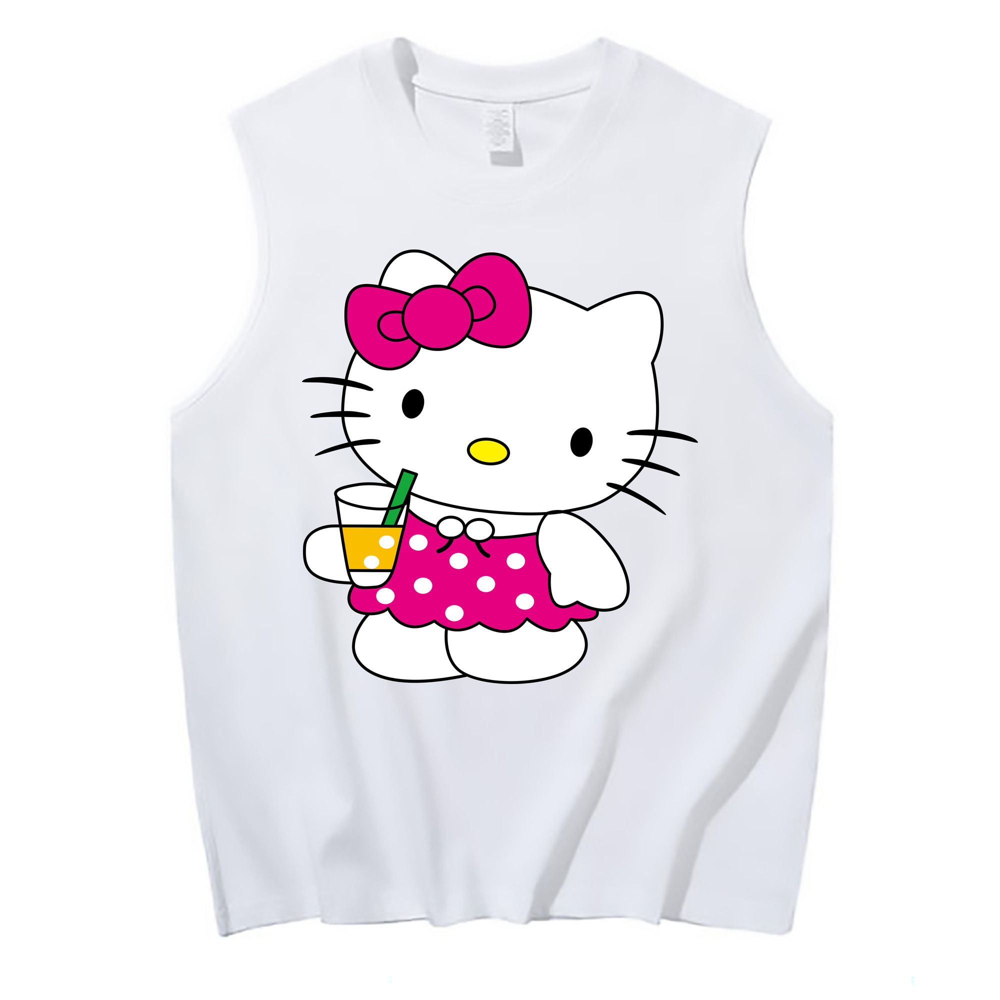 （画像用） Hello Kitty ハローキティ コットン100％タンクトップ（フロントプリント）