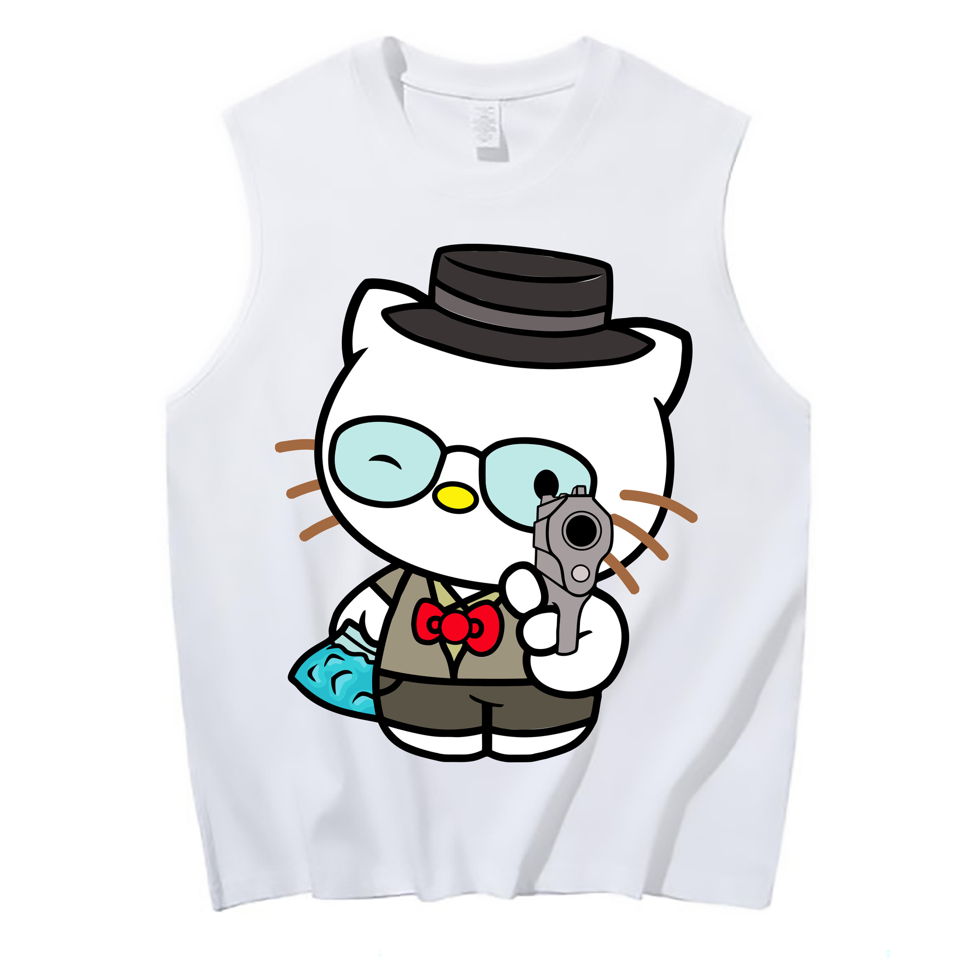 （画像用） Hello Kitty ハローキティ コットン100％タンクトップ（フロントプリント）