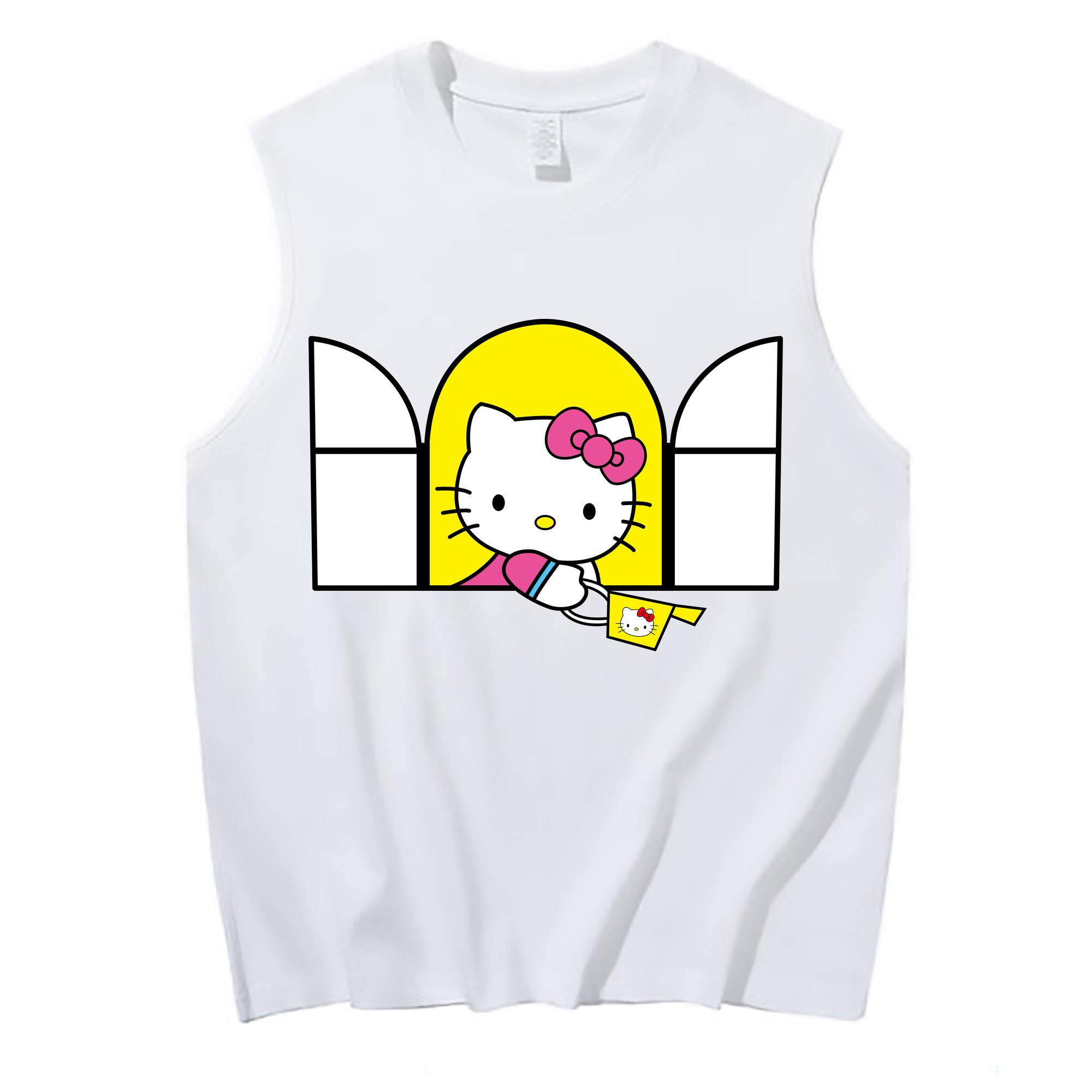 （画像用） Hello Kitty ハローキティ コットン100％タンクトップ（フロントプリント）