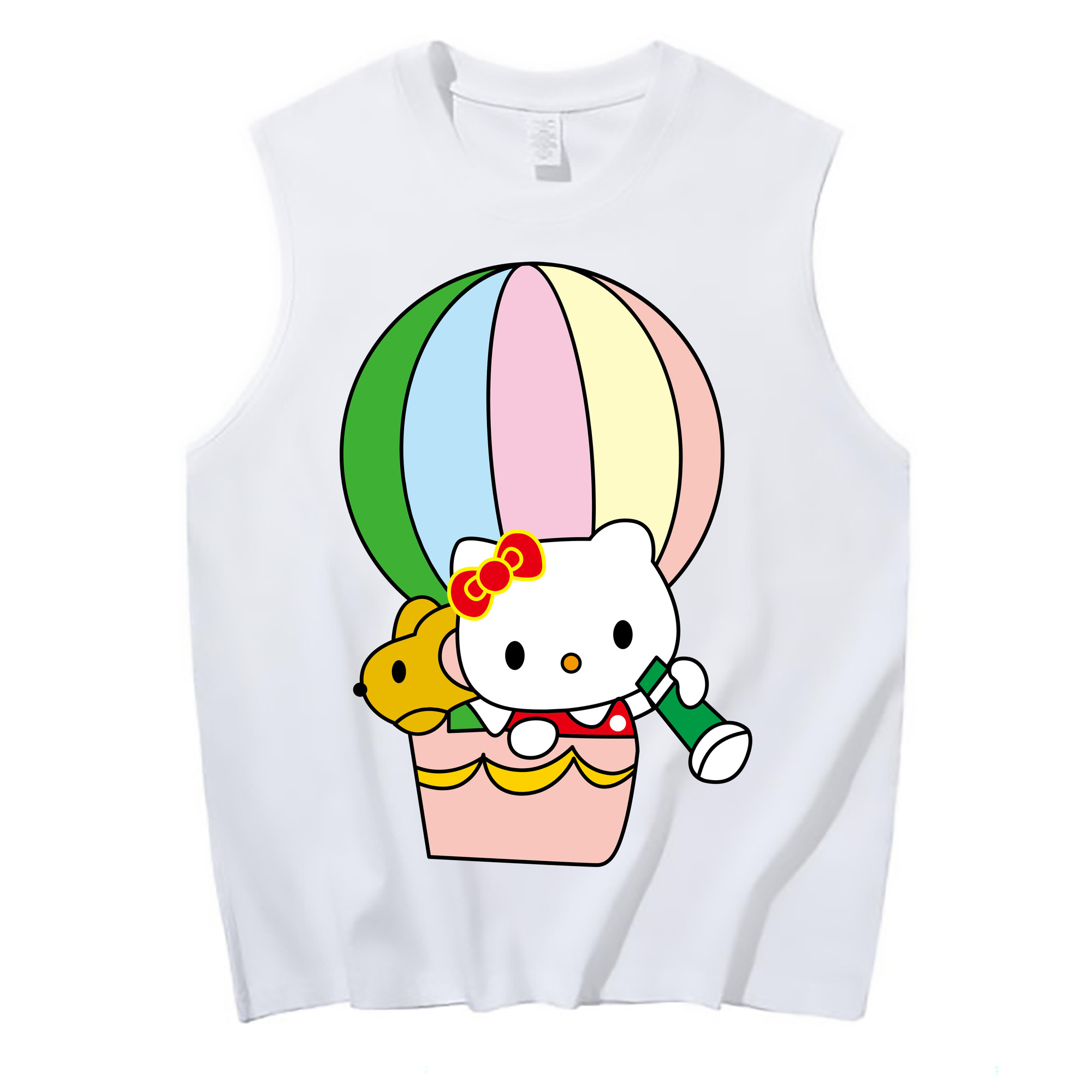 （画像用） Hello Kitty ハローキティ コットン100％タンクトップ（フロントプリント）