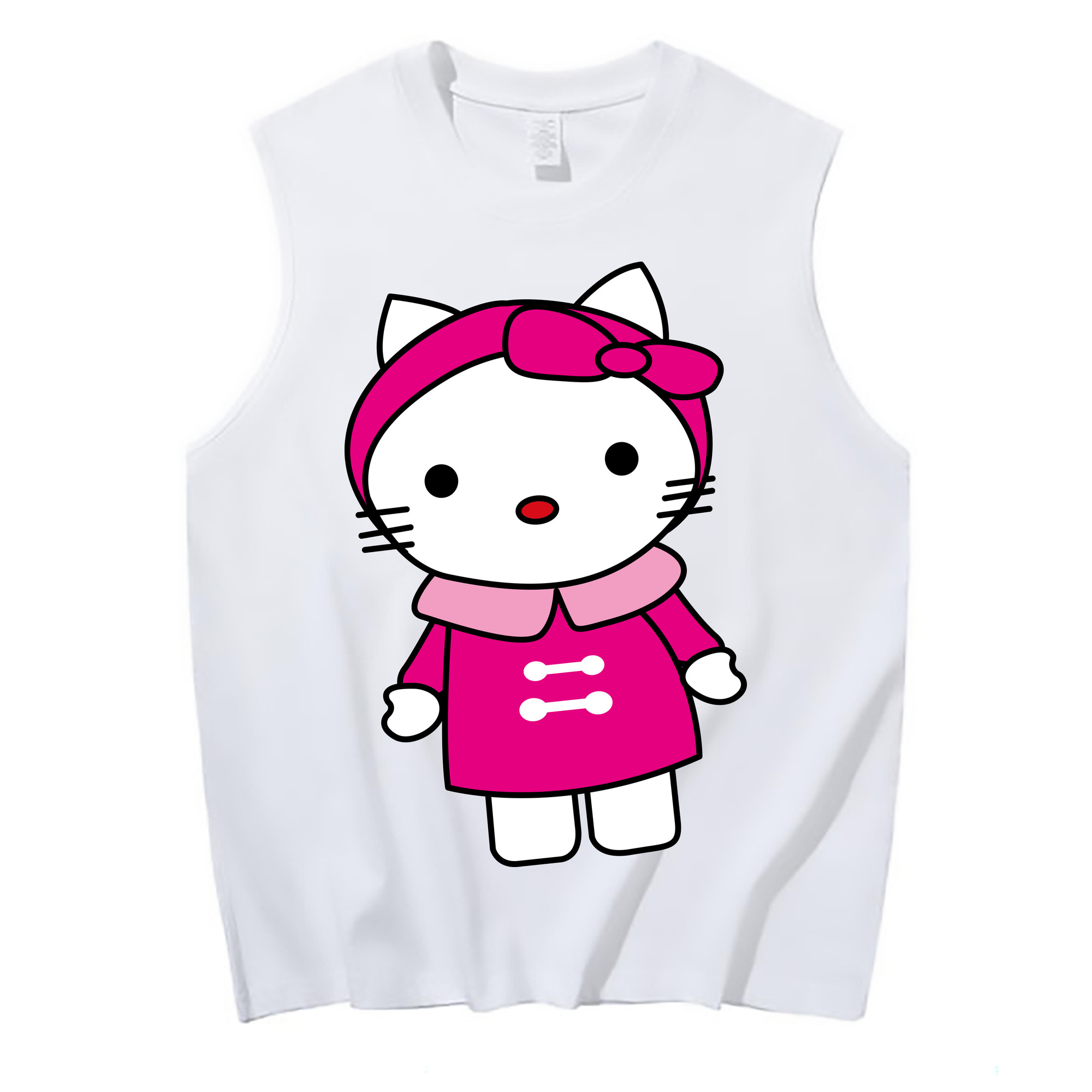 （画像用） Hello Kitty ハローキティ コットン100％タンクトップ（フロントプリント）