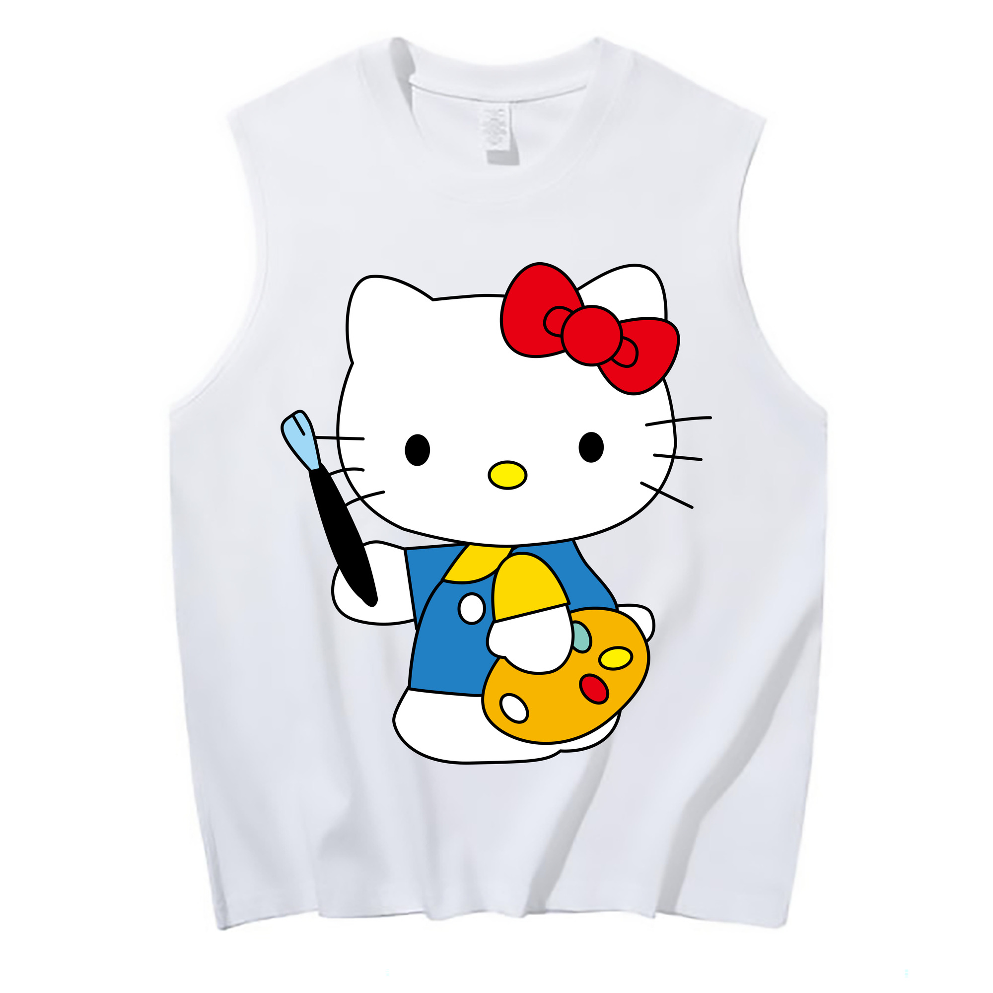 （画像用） Hello Kitty ハローキティ コットン100％タンクトップ（フロントプリント）