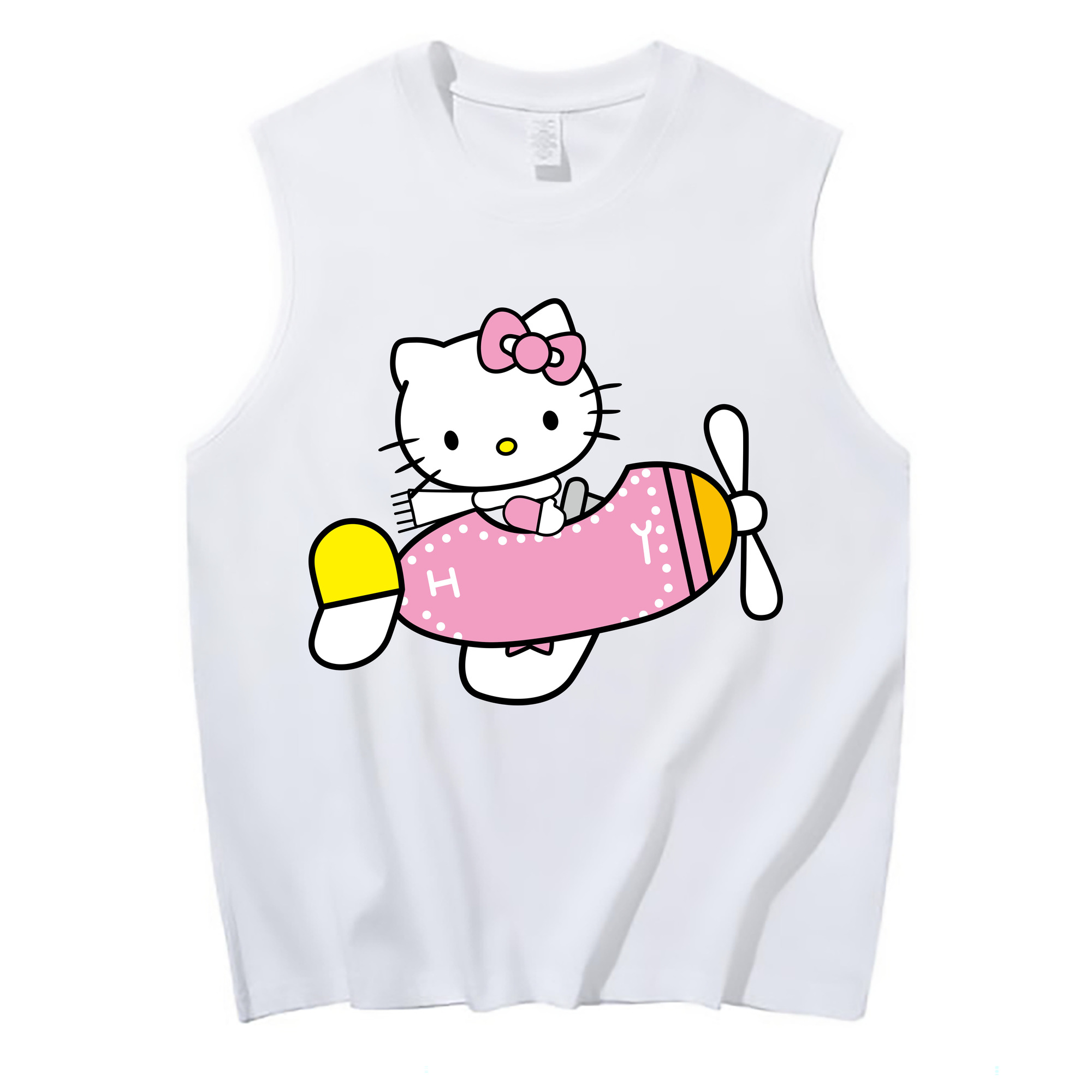 （画像用） Hello Kitty ハローキティ コットン100％タンクトップ（フロントプリント）