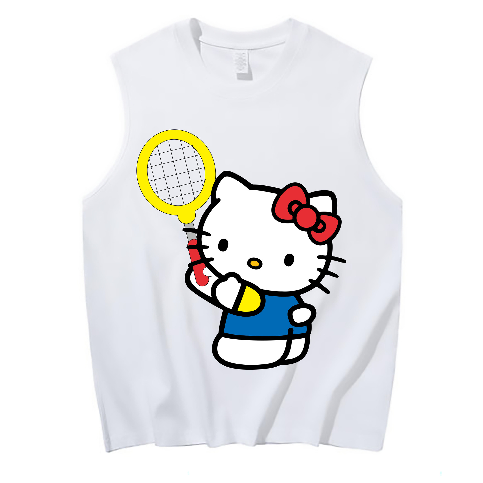 （画像用） Hello Kitty ハローキティ コットン100％タンクトップ（フロントプリント）