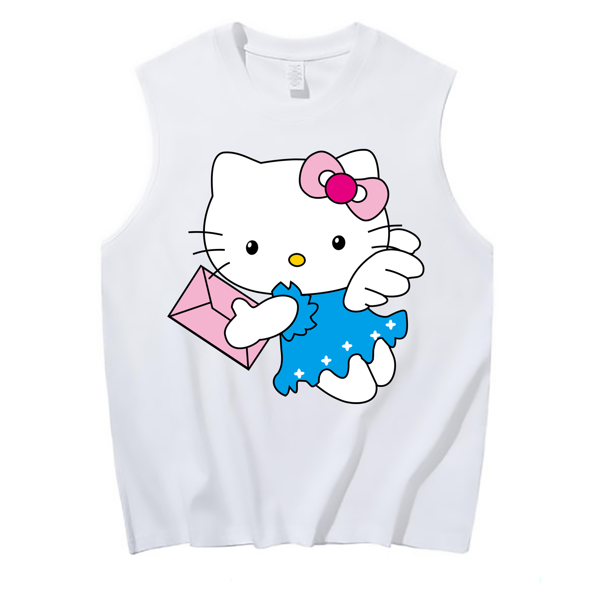 （画像用） Hello Kitty ハローキティ コットン100％タンクトップ（フロントプリント）