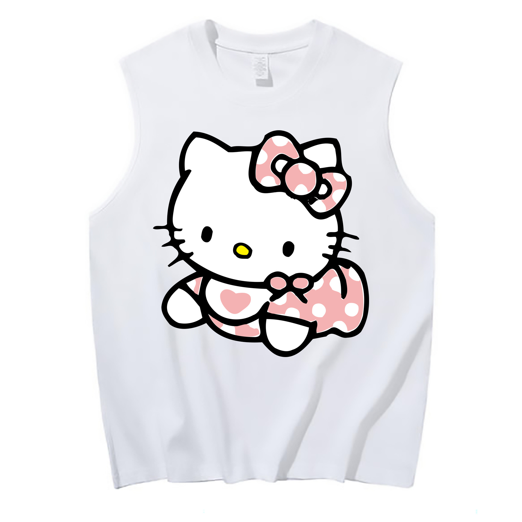 （画像用） Hello Kitty ハローキティ コットン100％タンクトップ（フロントプリント）