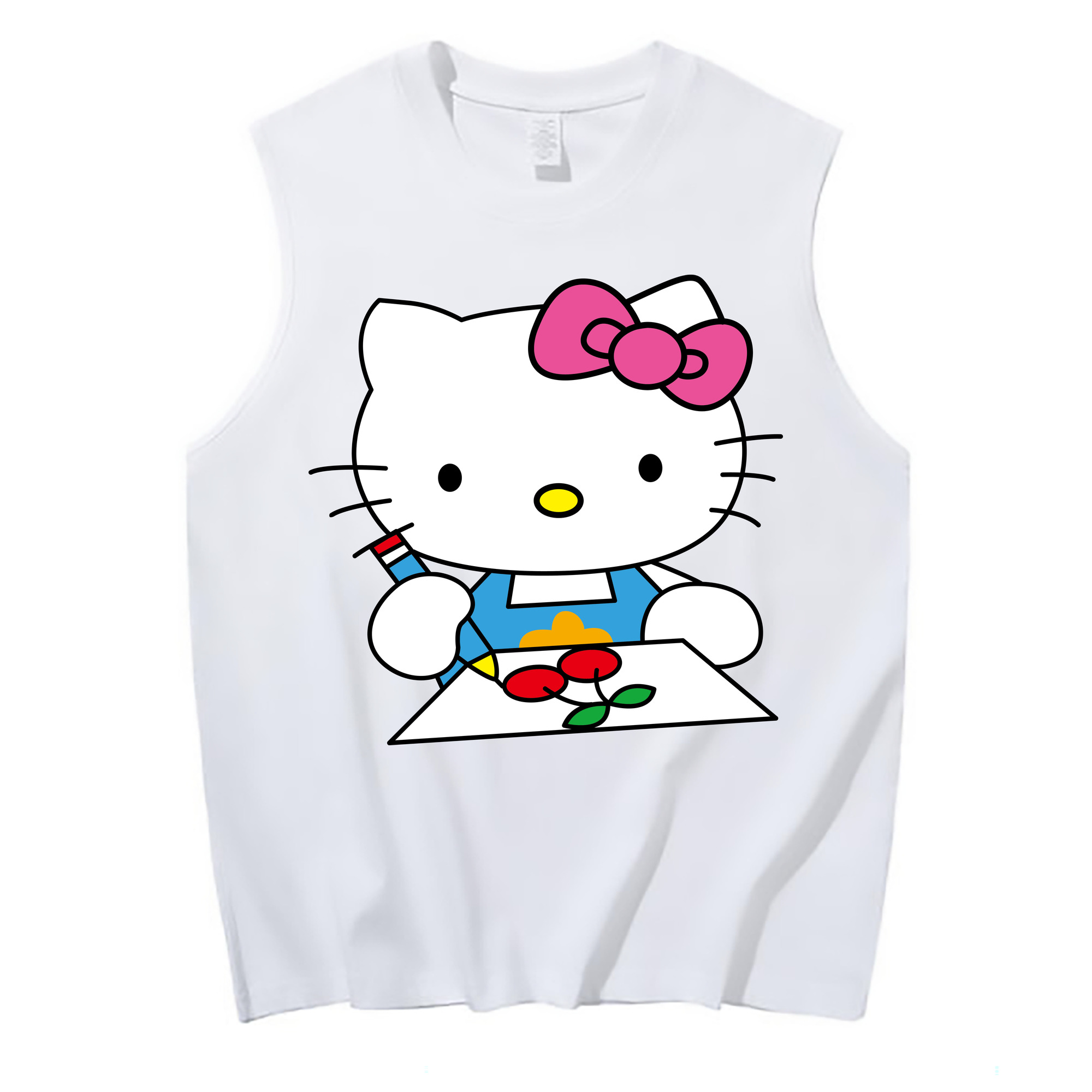 （画像用） Hello Kitty ハローキティ コットン100％タンクトップ（フロントプリント）
