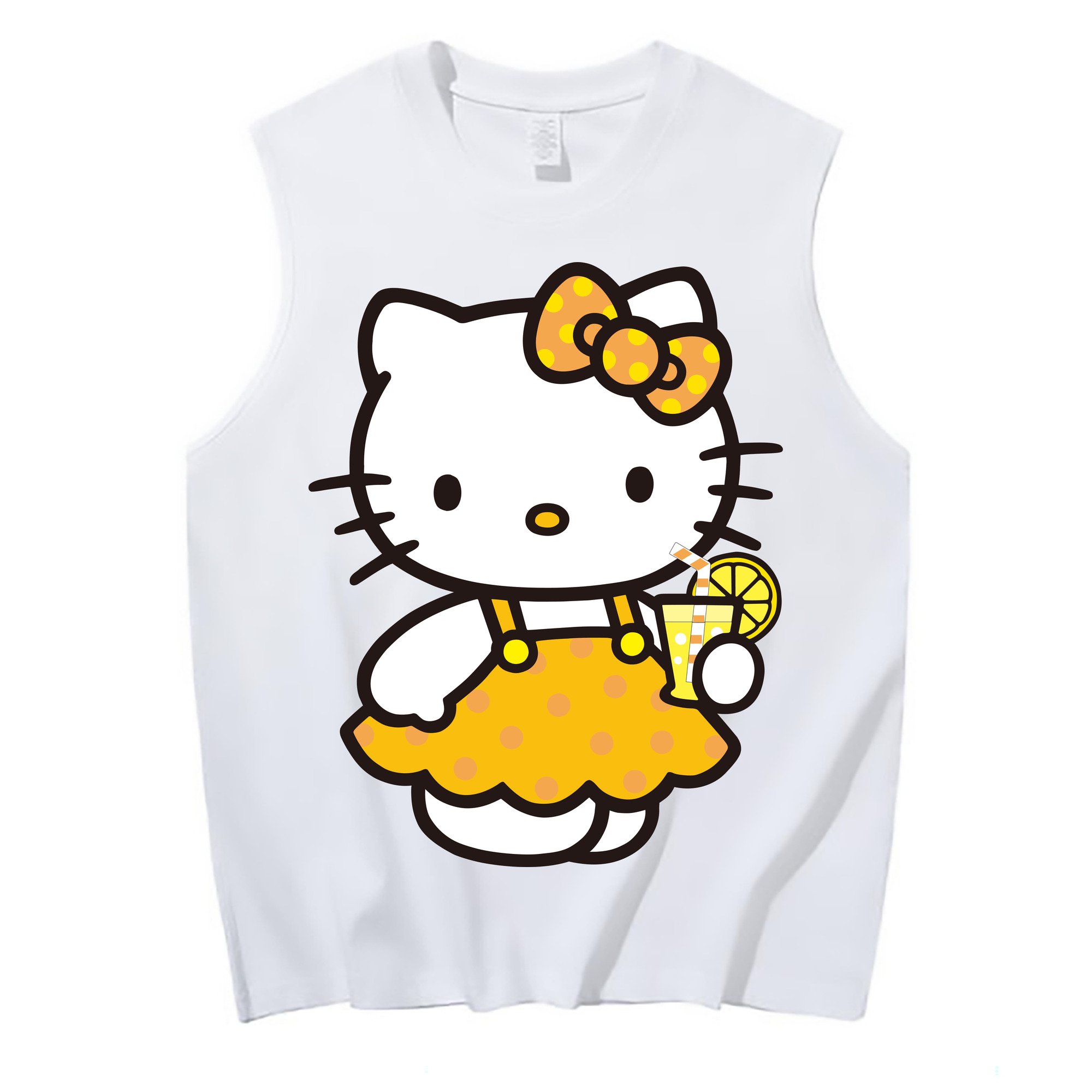 （画像用） Hello Kitty ハローキティ コットン100％タンクトップ（フロントプリント）