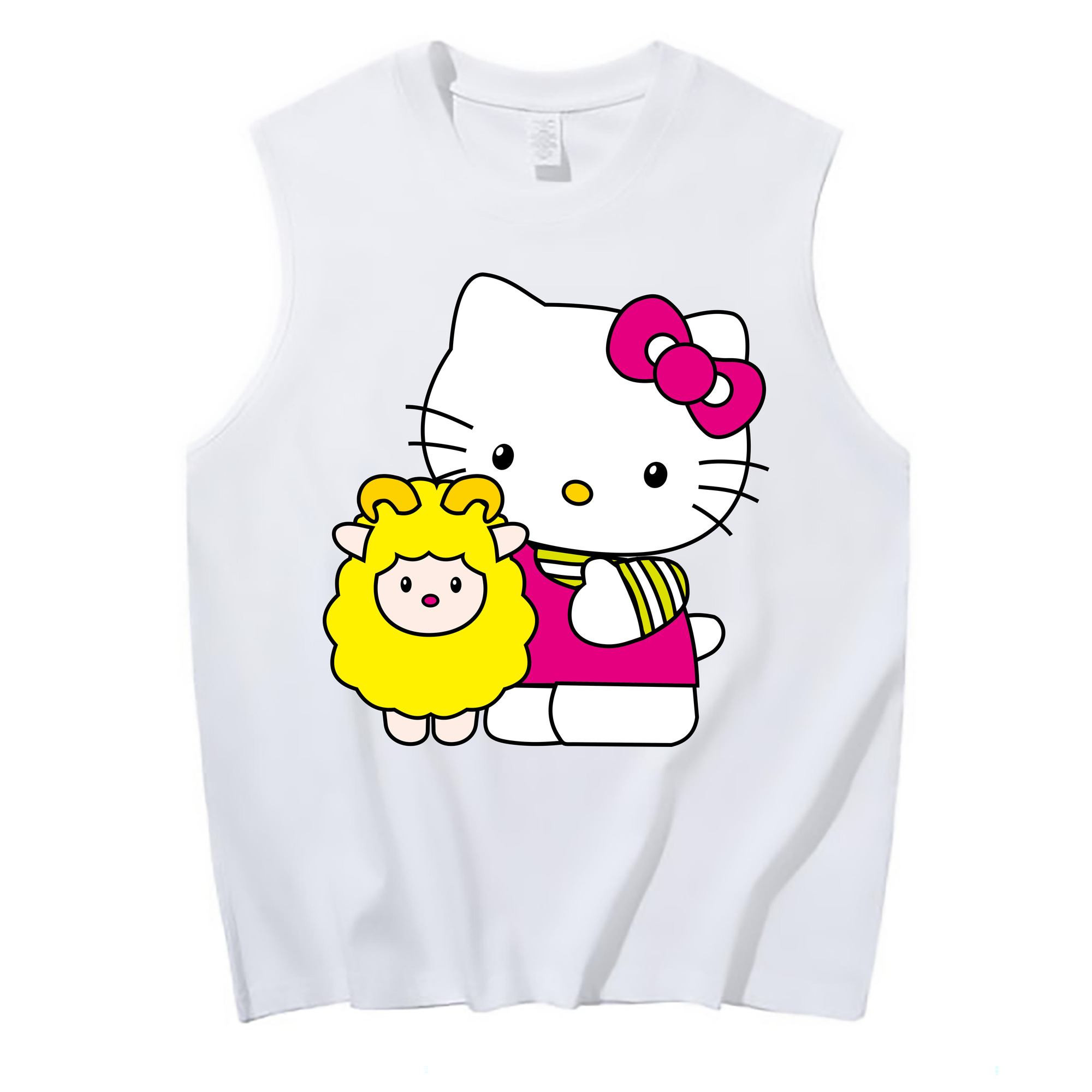 （画像用） Hello Kitty ハローキティ コットン100％タンクトップ（フロントプリント）