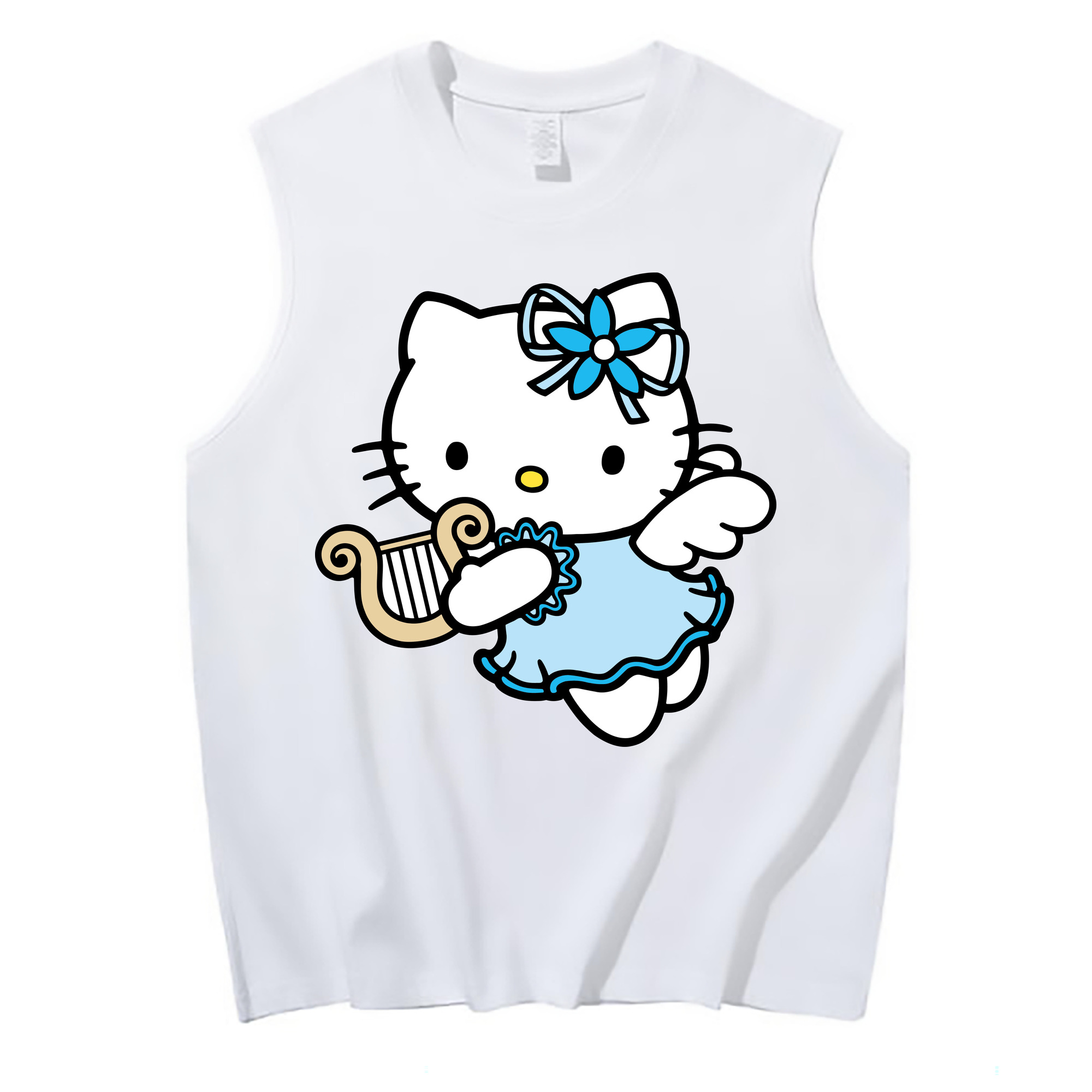 （画像用） Hello Kitty ハローキティ コットン100％タンクトップ（フロントプリント）