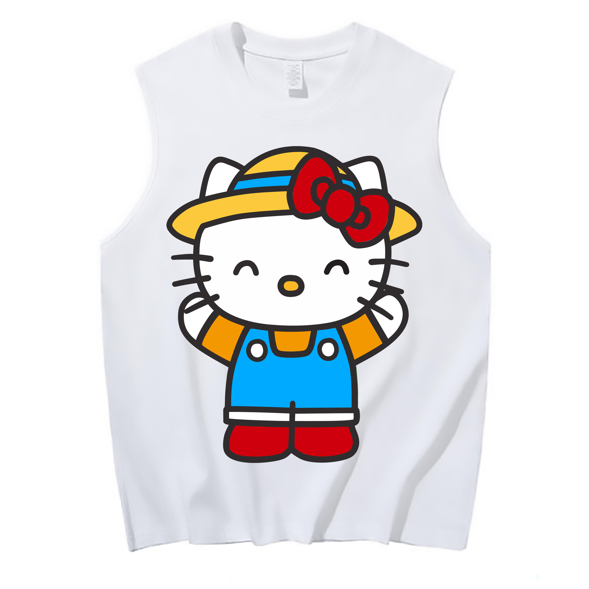 （画像用） Hello Kitty ハローキティ コットン100％タンクトップ（フロントプリント）