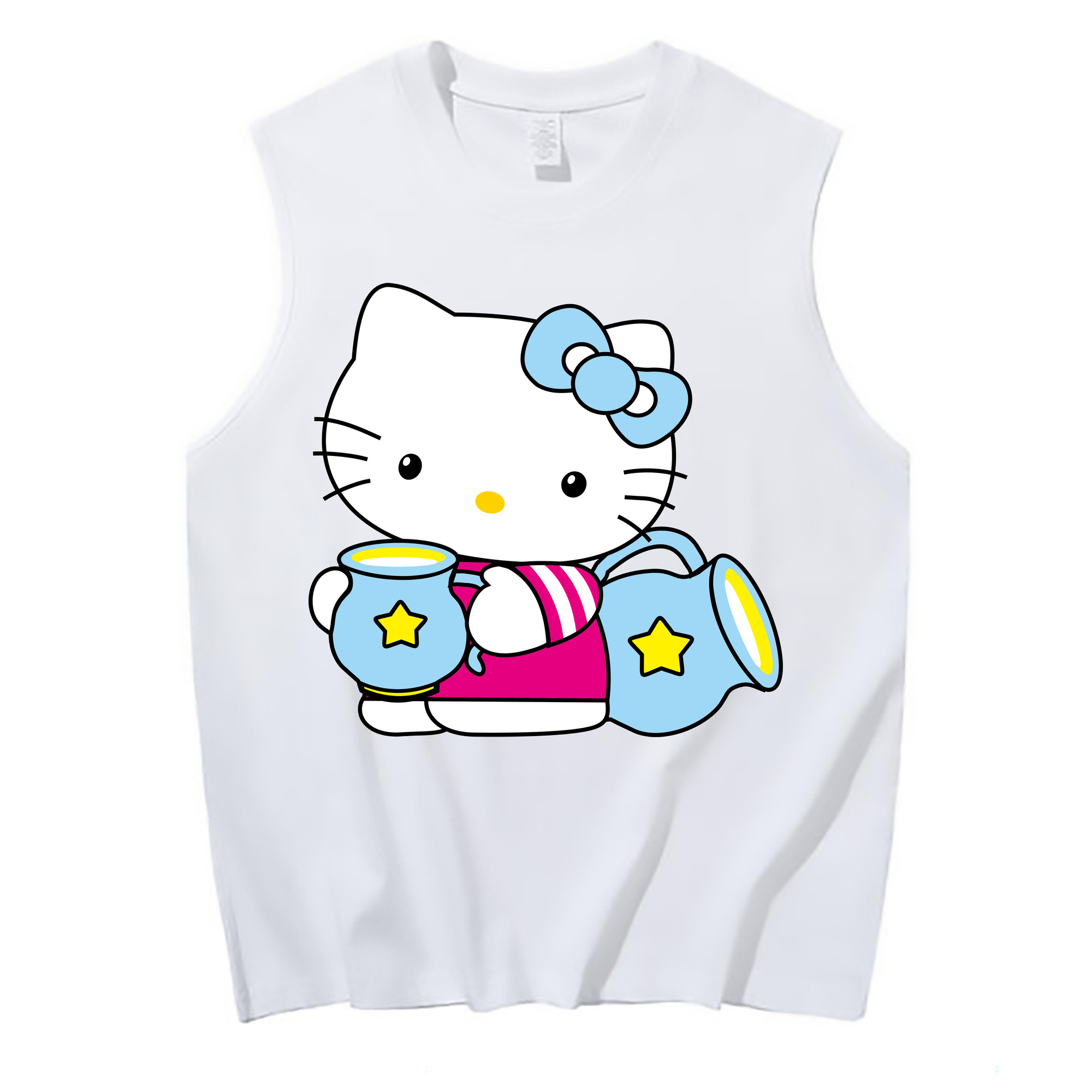 （画像用） Hello Kitty ハローキティ コットン100％タンクトップ（フロントプリント）