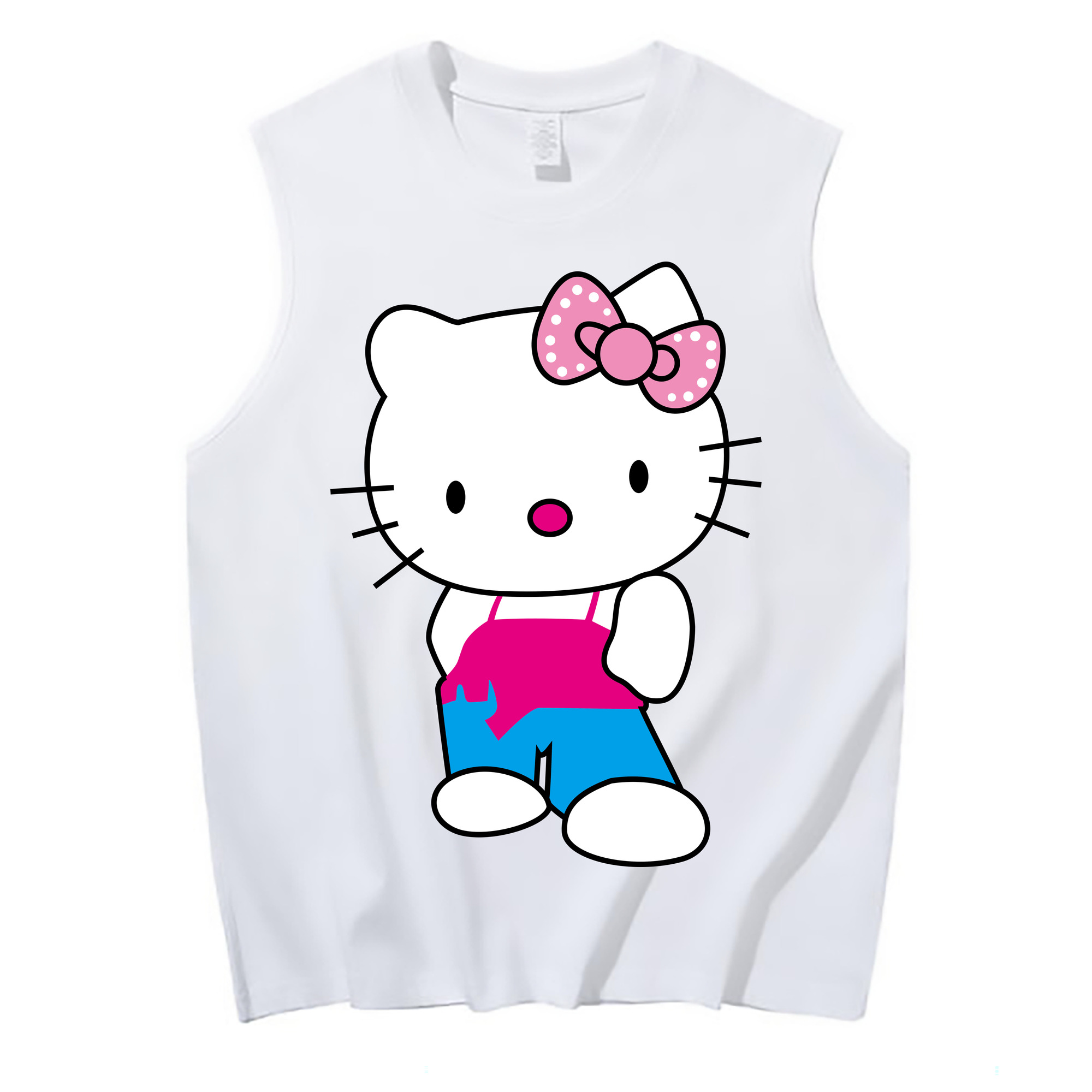 （画像用） Hello Kitty ハローキティ コットン100％タンクトップ（フロントプリント）