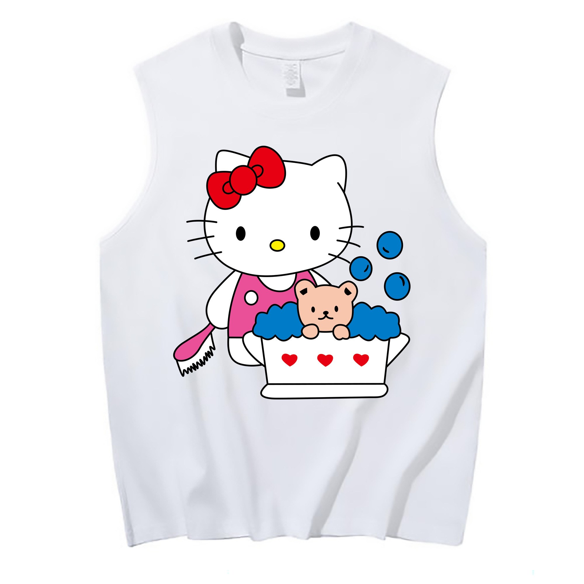 （画像用） Hello Kitty ハローキティ コットン100％タンクトップ（フロントプリント）