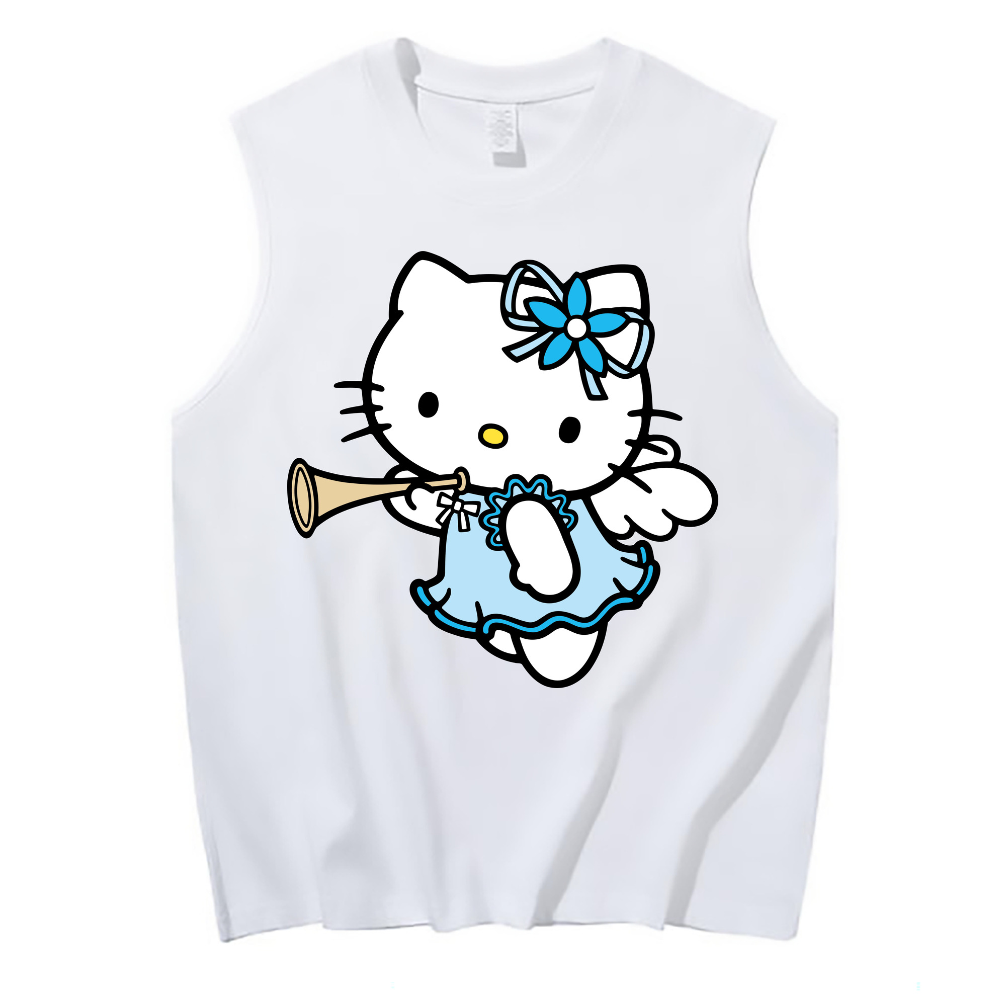 （画像用） Hello Kitty ハローキティ コットン100％タンクトップ（フロントプリント）
