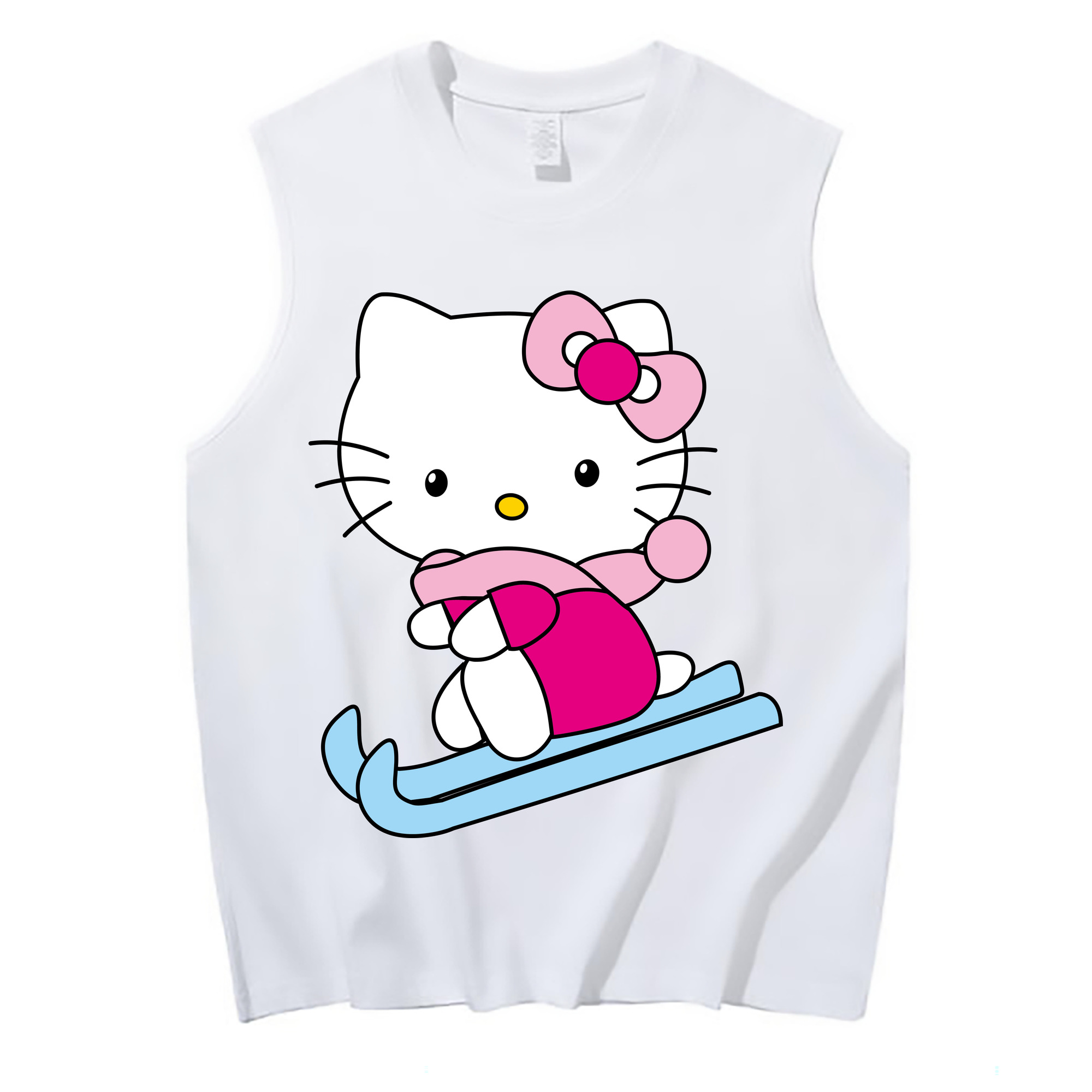 （画像用） Hello Kitty ハローキティ コットン100％タンクトップ（フロントプリント）