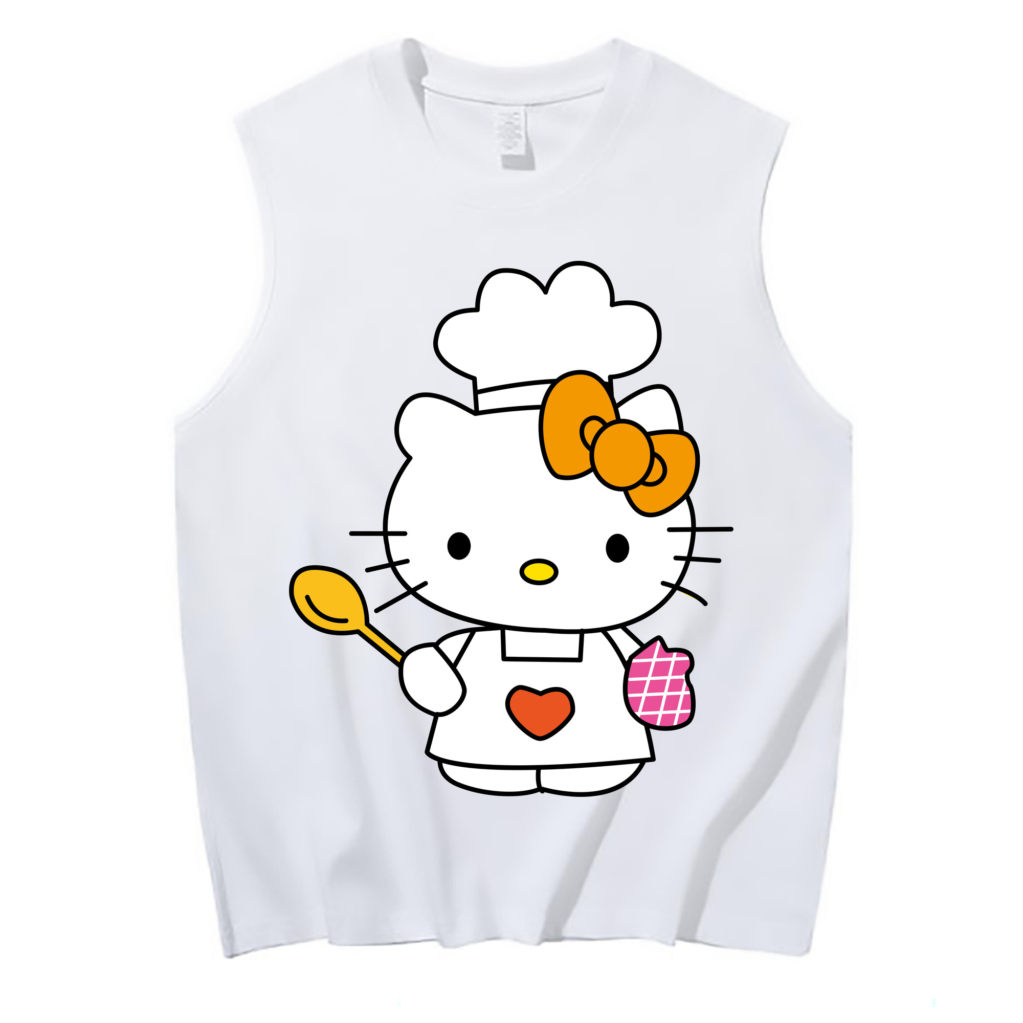 （画像用） Hello Kitty ハローキティ コットン100％タンクトップ（フロントプリント）