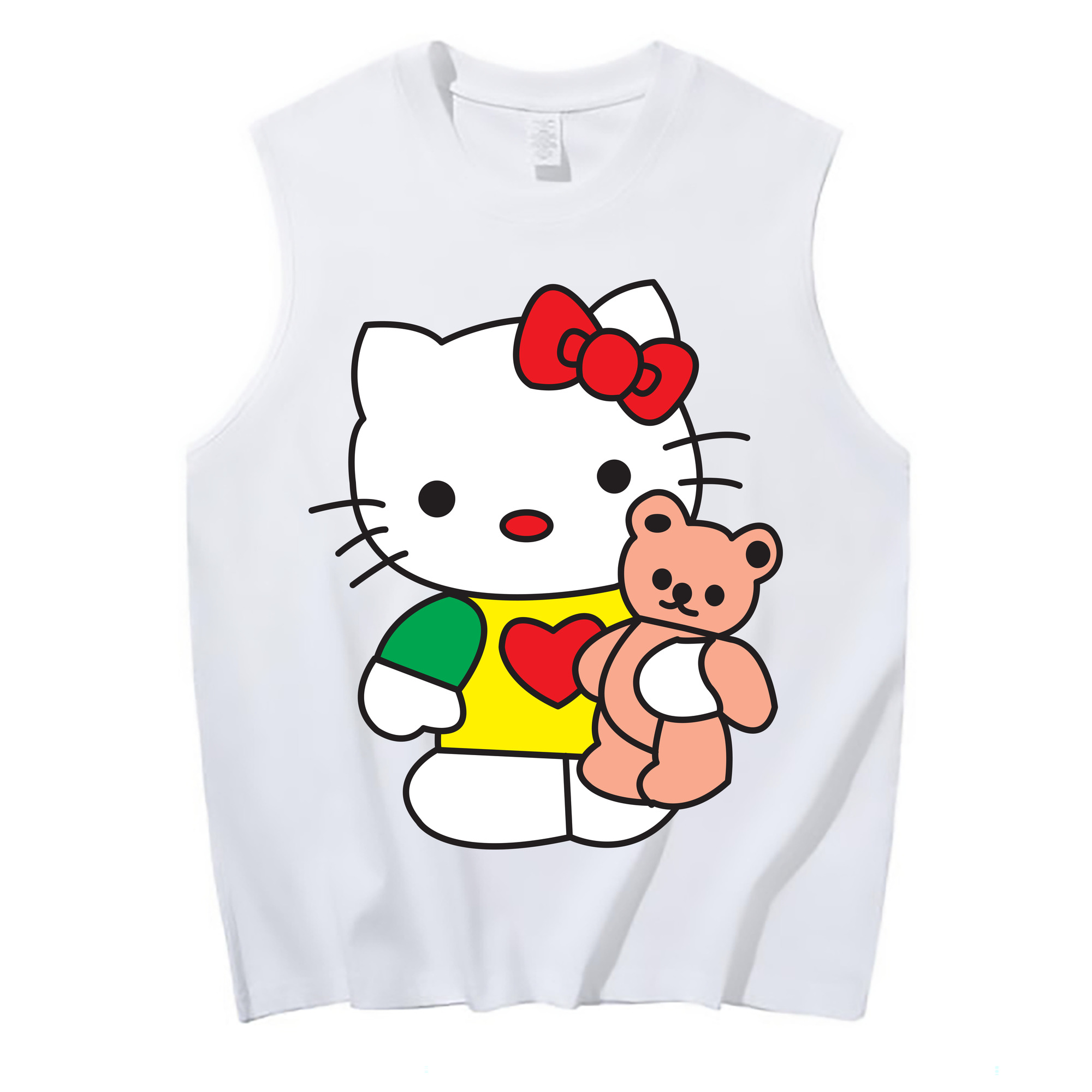 （画像用） Hello Kitty ハローキティ コットン100％タンクトップ（フロントプリント）