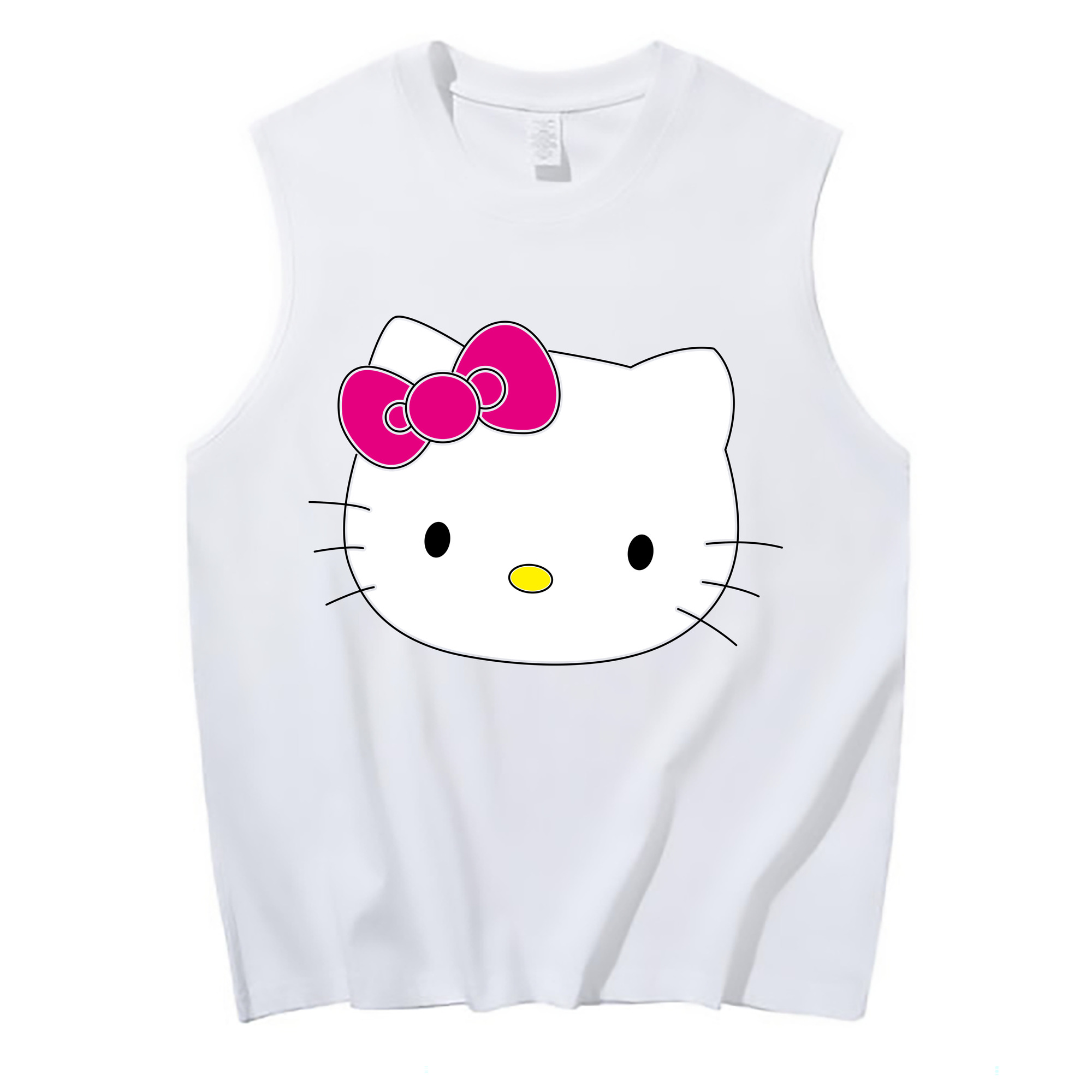 （画像用） Hello Kitty ハローキティ コットン100％タンクトップ（フロントプリント）