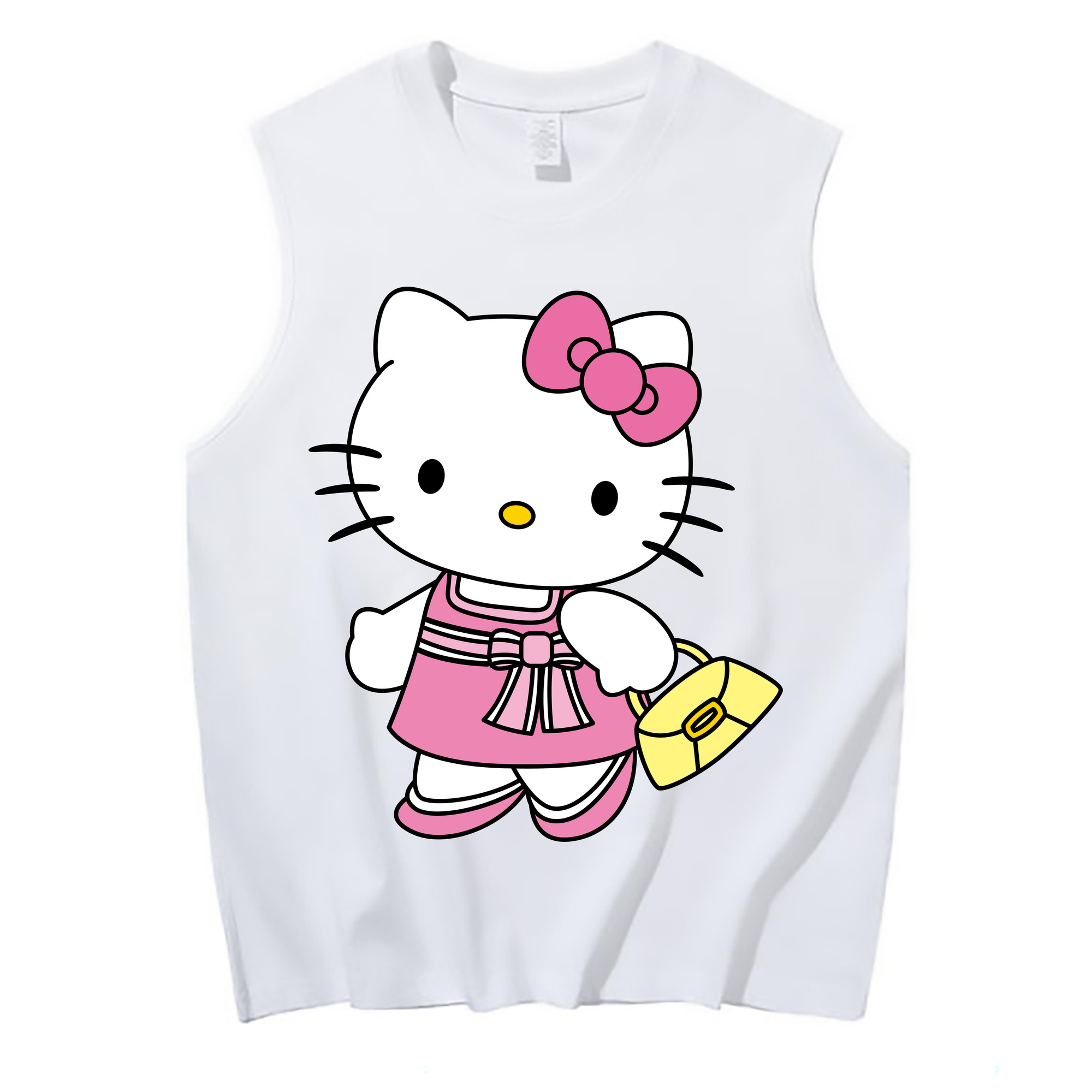（画像用） Hello Kitty ハローキティ コットン100％タンクトップ（フロントプリント）