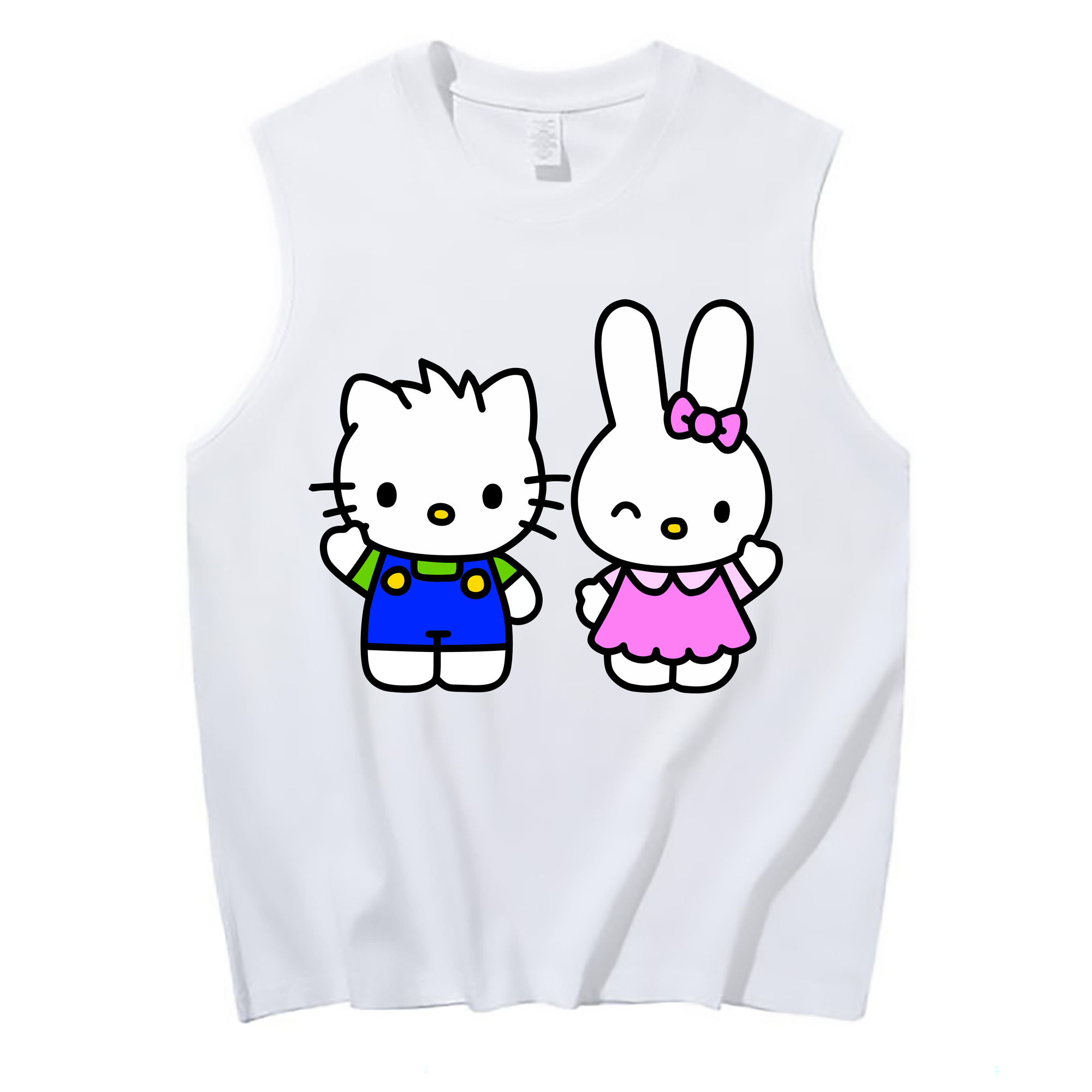 （画像用） Hello Kitty ハローキティ コットン100％タンクトップ（フロントプリント）