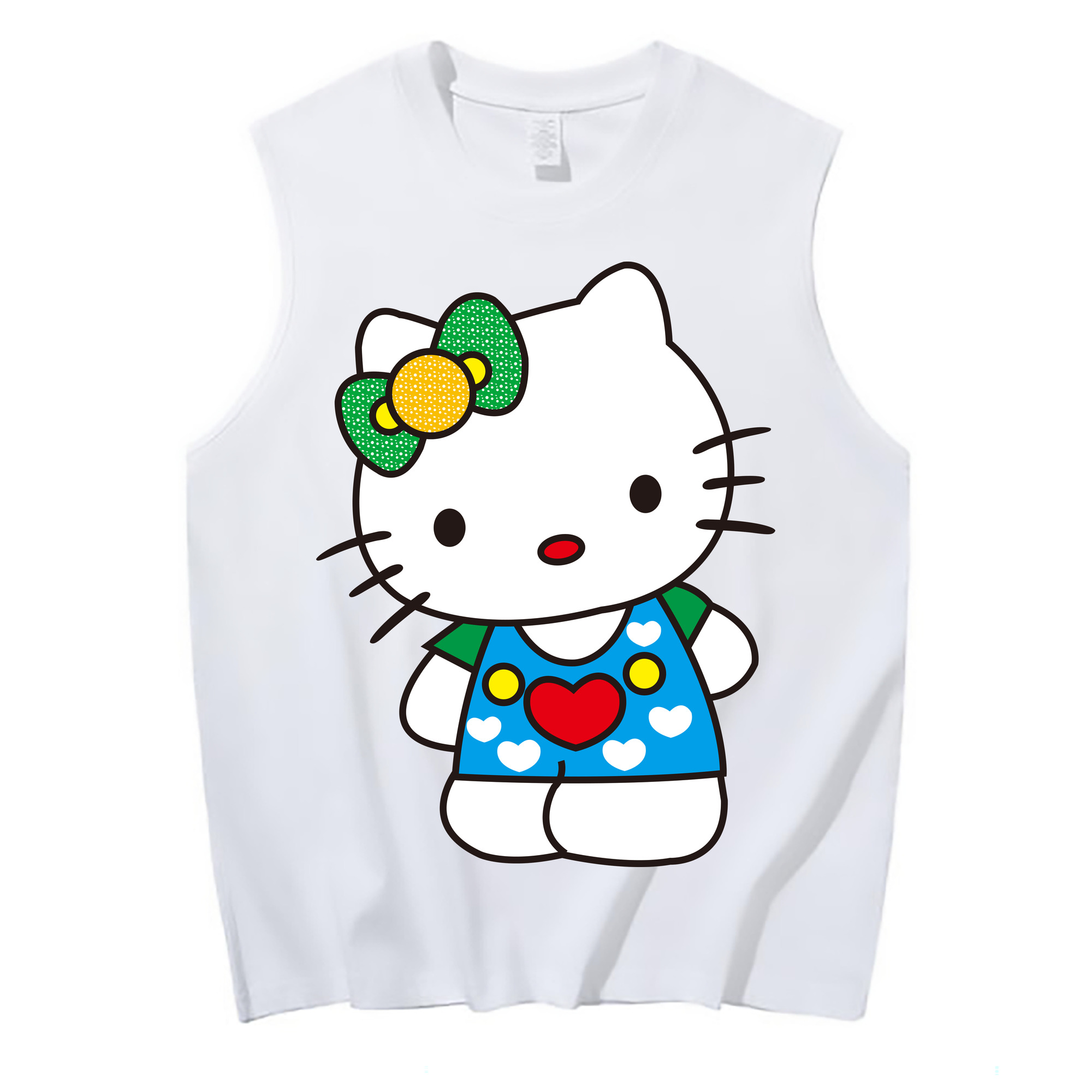 （画像用） Hello Kitty ハローキティ コットン100％タンクトップ（フロントプリント）