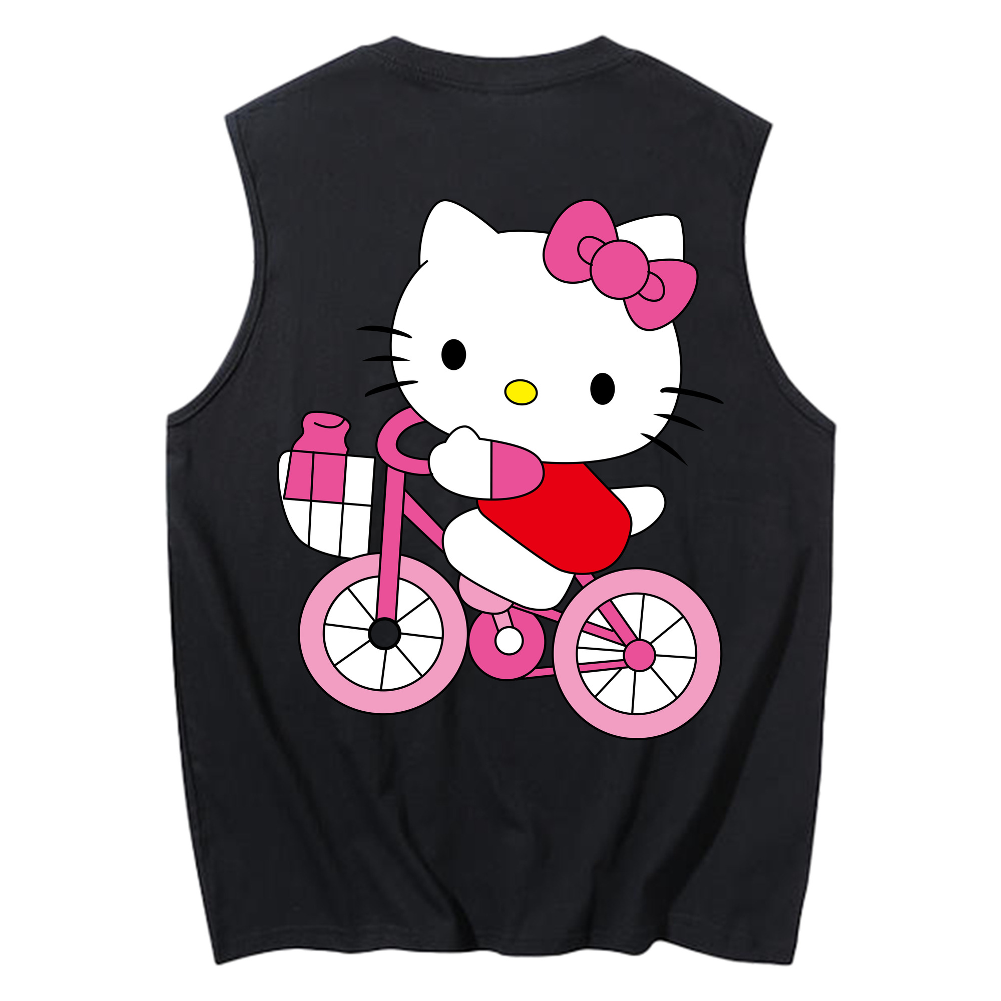 （画像用） Hello Kitty ハローキティ コットン100％タンクトップ（背面プリント）