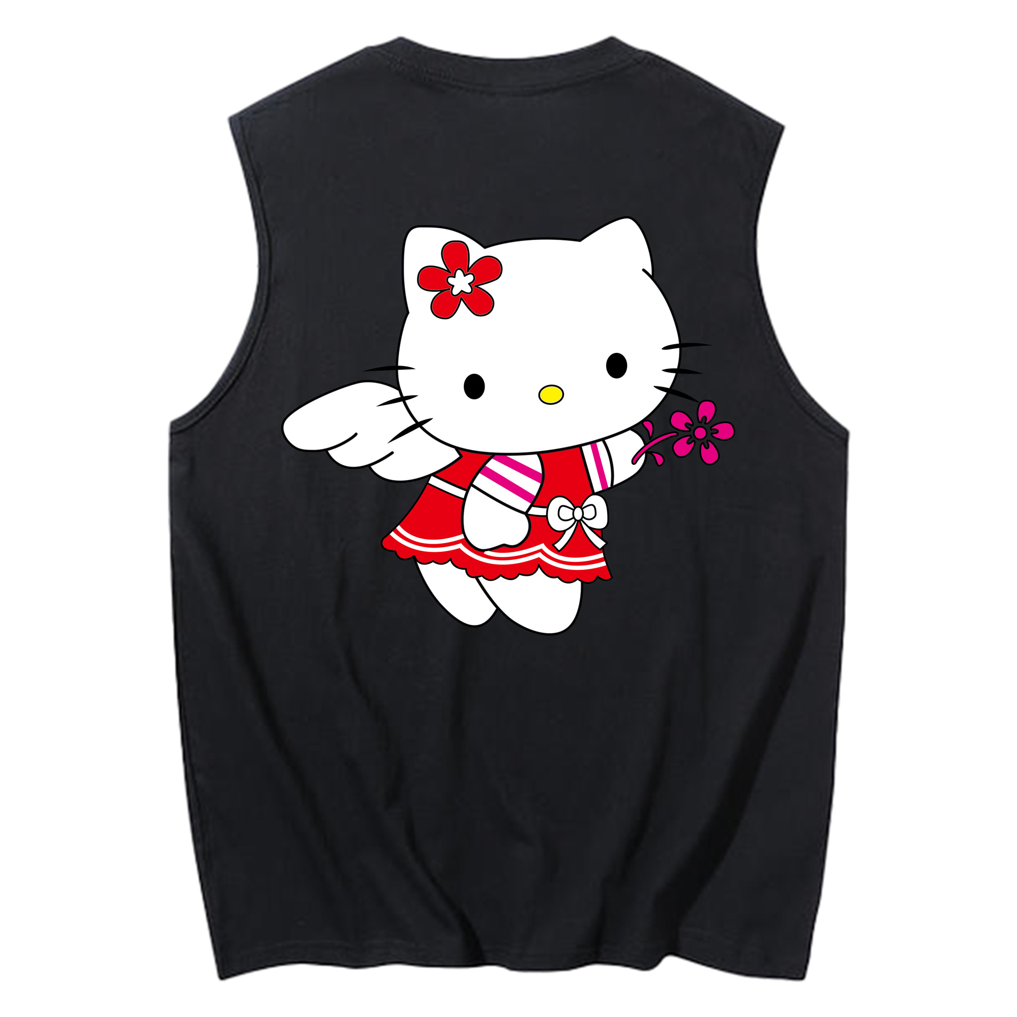 （画像用） Hello Kitty ハローキティ コットン100％タンクトップ（背面プリント）