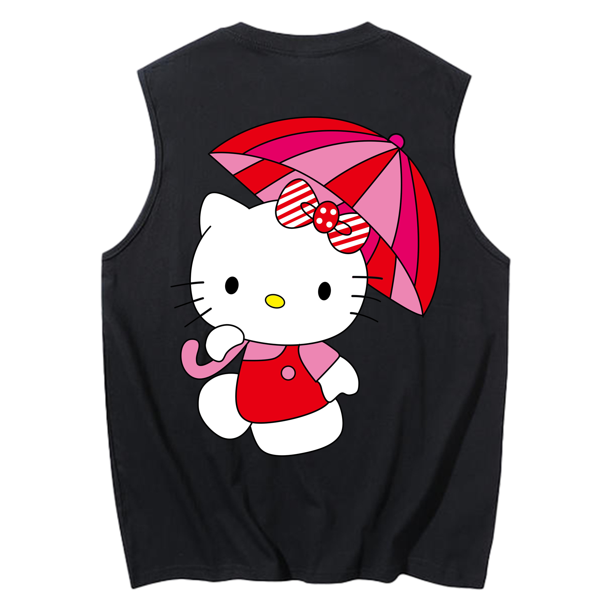 （画像用） Hello Kitty ハローキティ コットン100％タンクトップ（背面プリント）