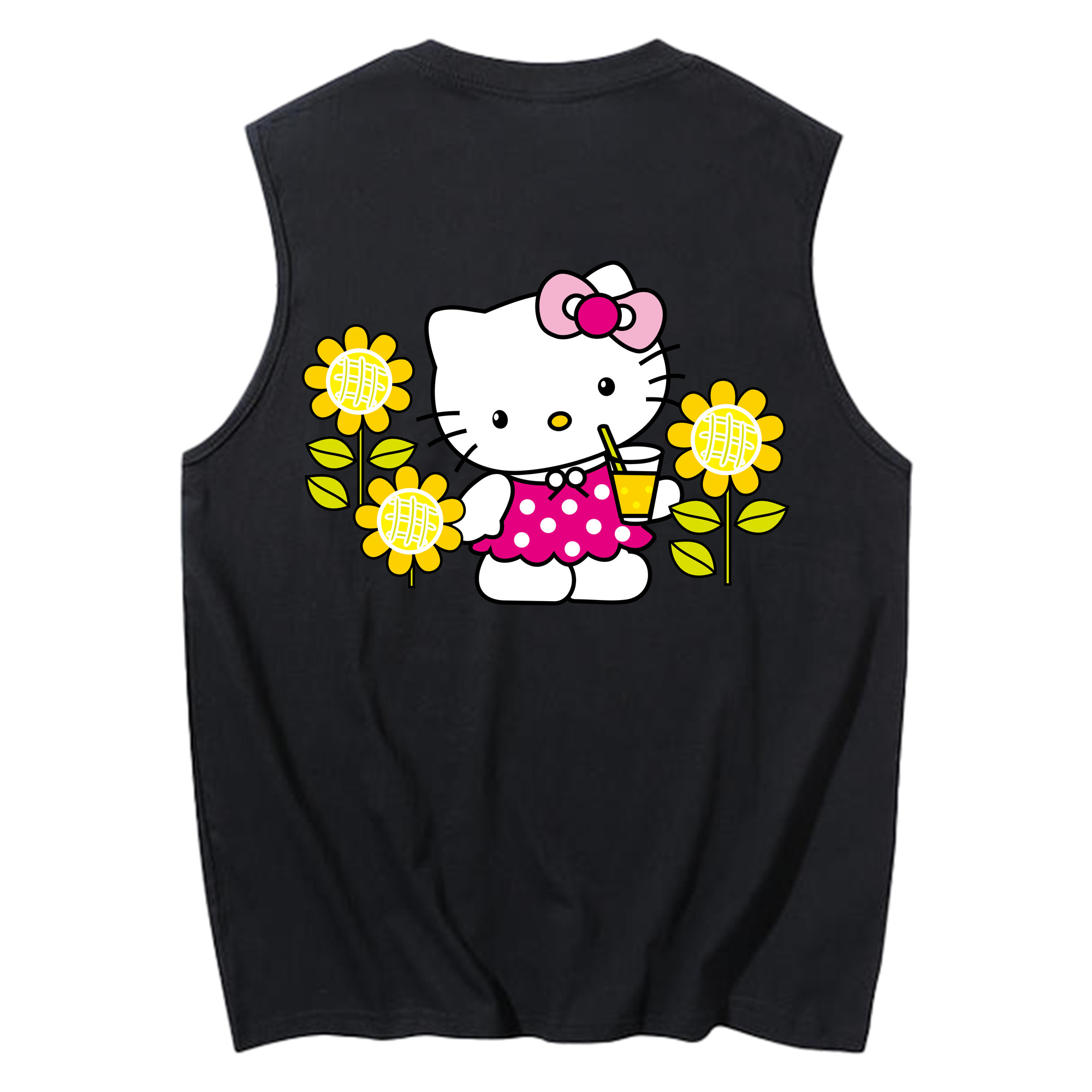 （画像用） Hello Kitty ハローキティ コットン100％タンクトップ（背面プリント）