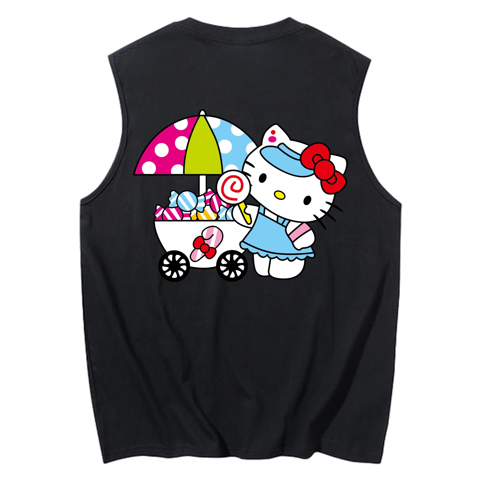 （画像用） Hello Kitty ハローキティ コットン100％タンクトップ（背面プリント）