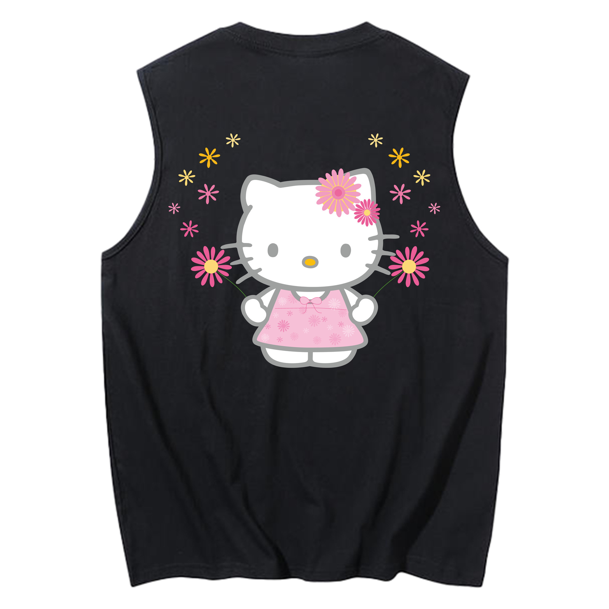 （画像用） Hello Kitty ハローキティ コットン100％タンクトップ（背面プリント）