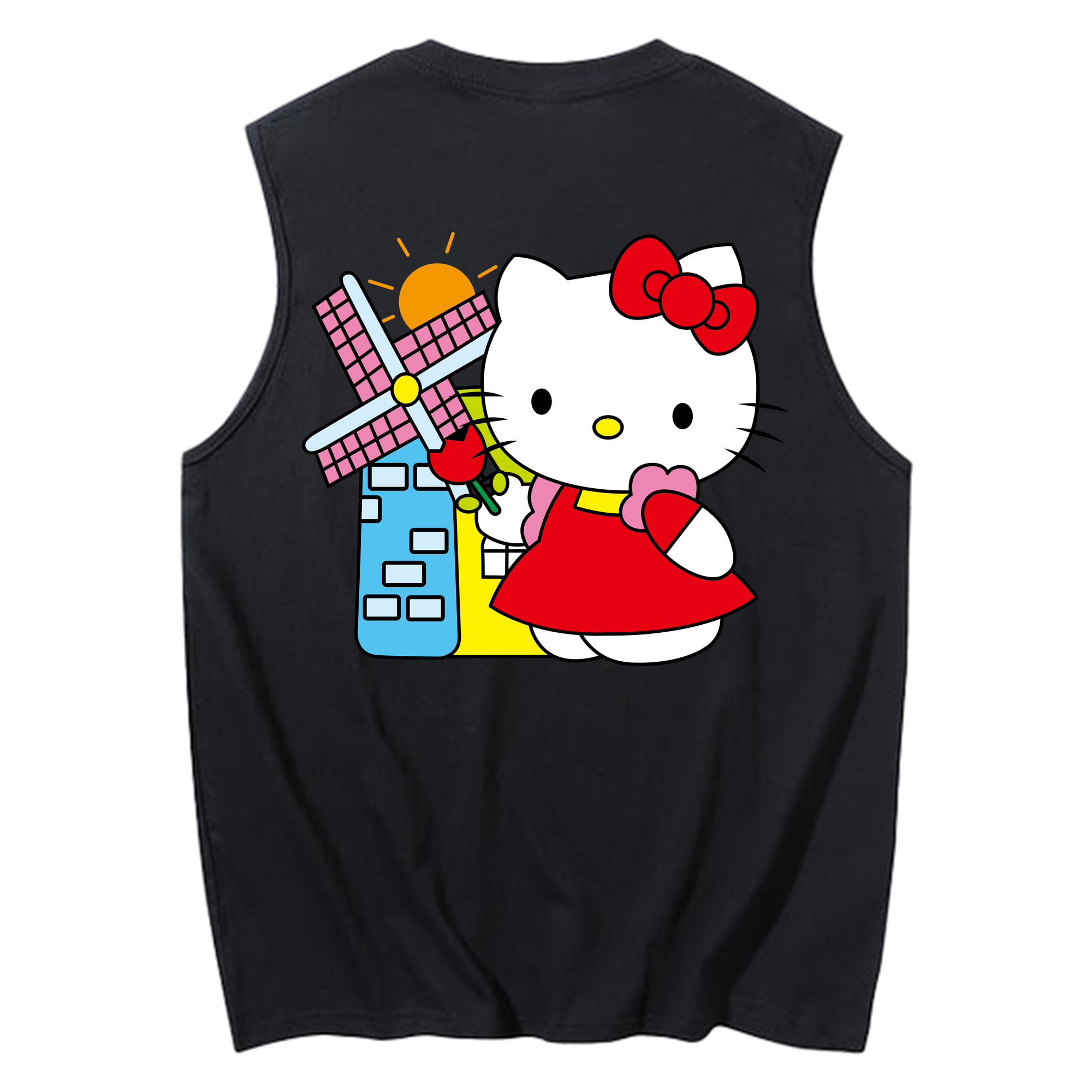 （画像用） Hello Kitty ハローキティ コットン100％タンクトップ（背面プリント）