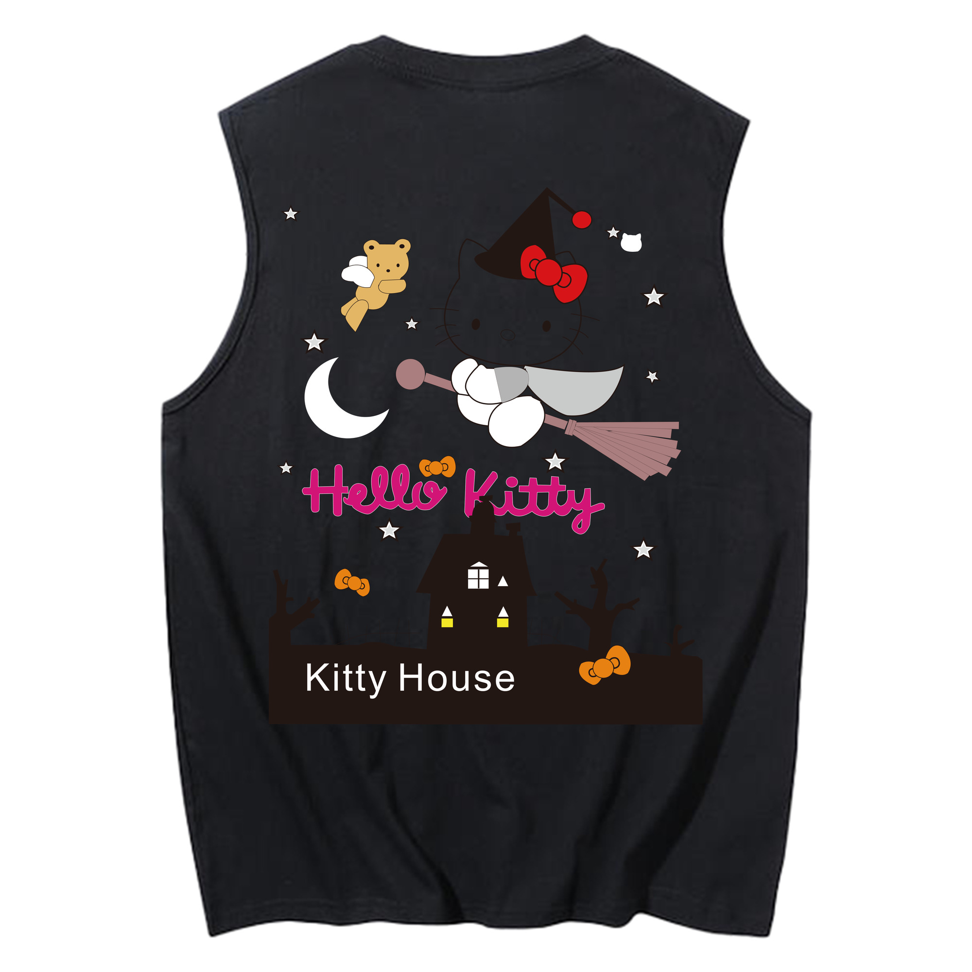 （画像用） Hello Kitty ハローキティ コットン100％タンクトップ（背面プリント）