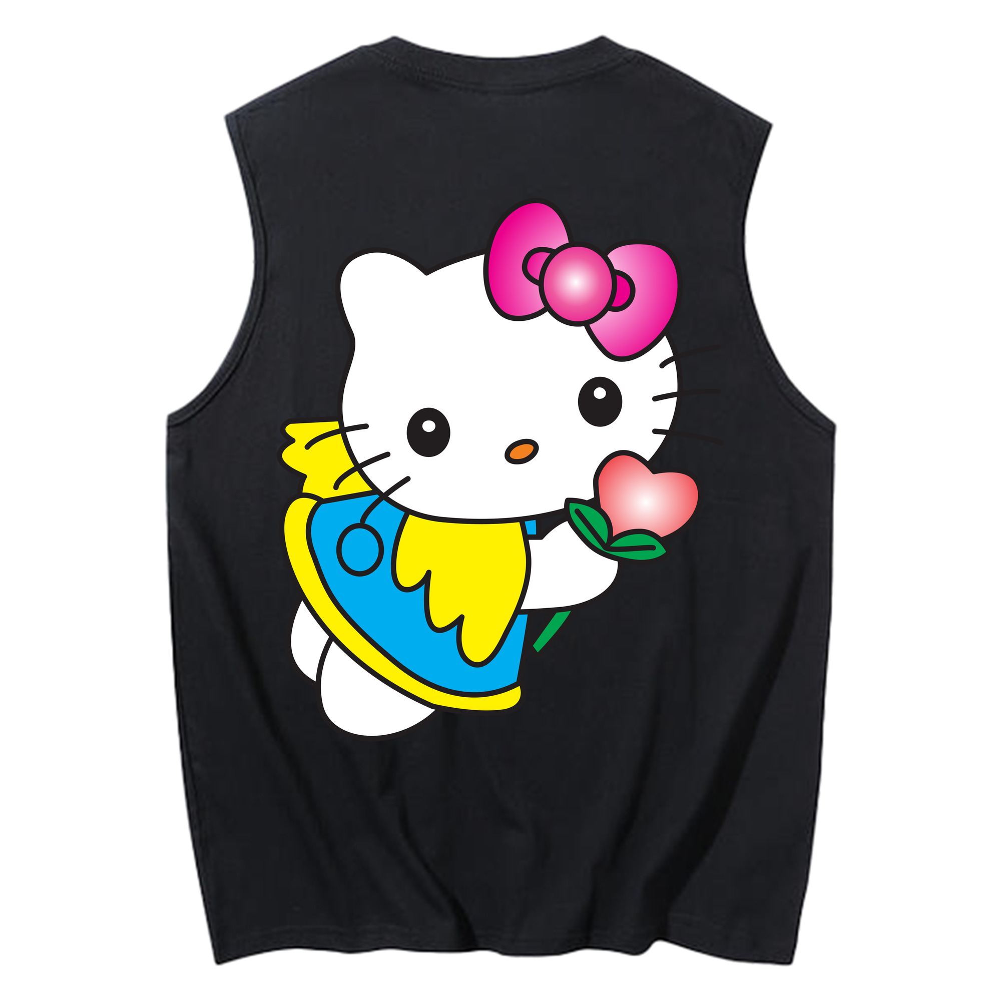 （画像用） Hello Kitty ハローキティ コットン100％タンクトップ（背面プリント）
